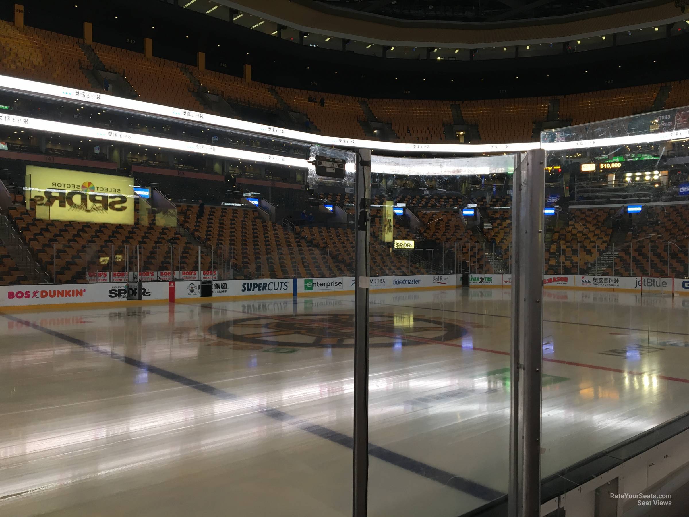 loge 2, row 3 seat view  for hockey - td garden