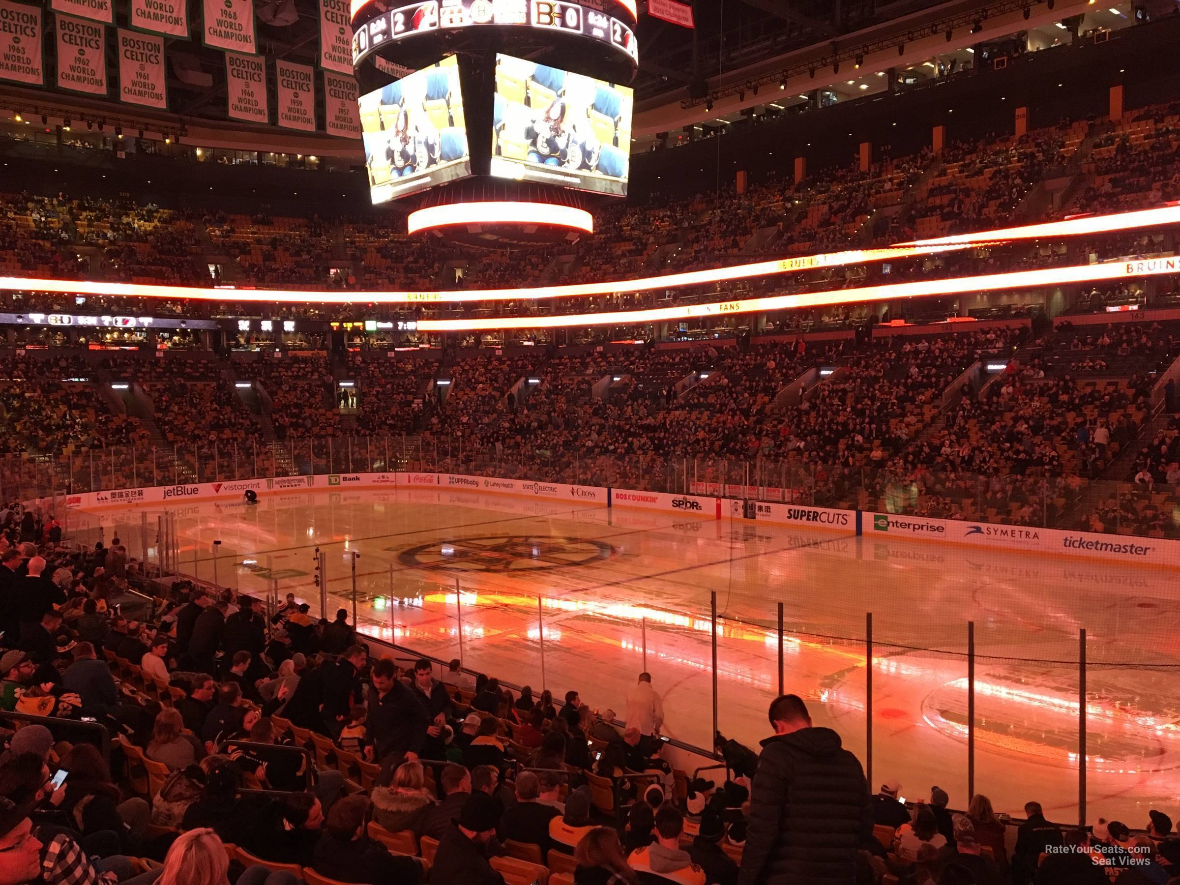 loge 20, row 15 seat view  for hockey - td garden