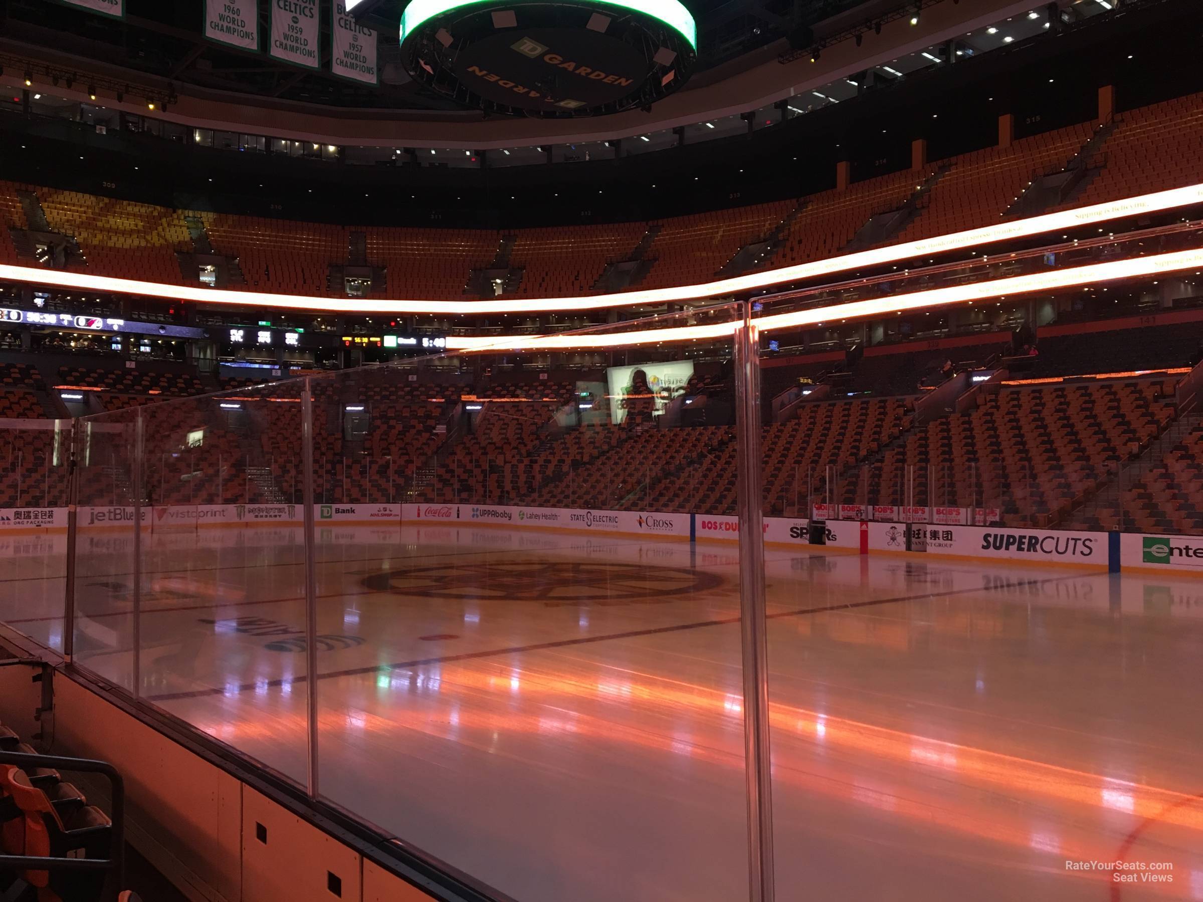 loge 21, row 3 seat view  for hockey - td garden