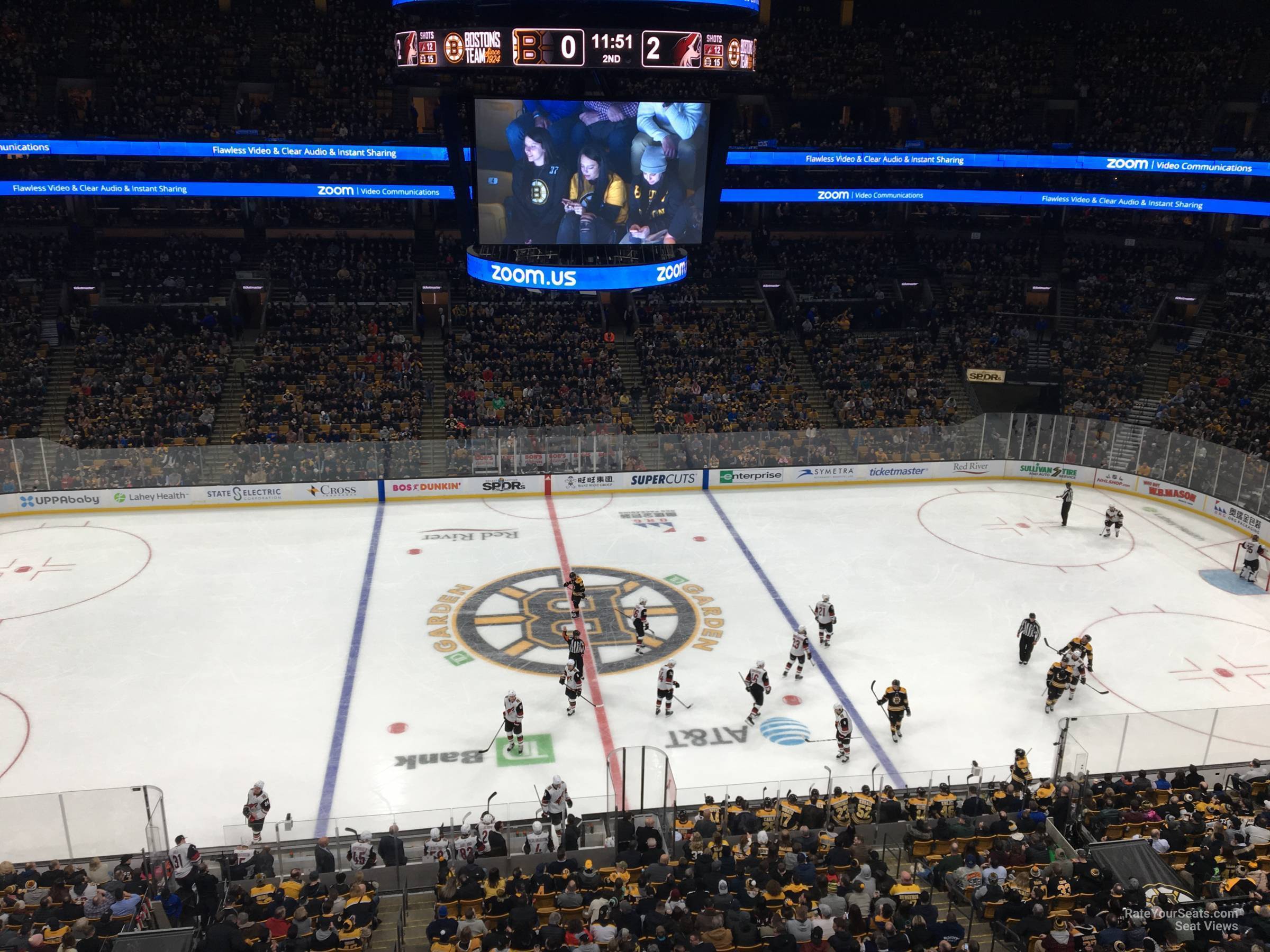 section 301, row 3 seat view  for hockey - td garden