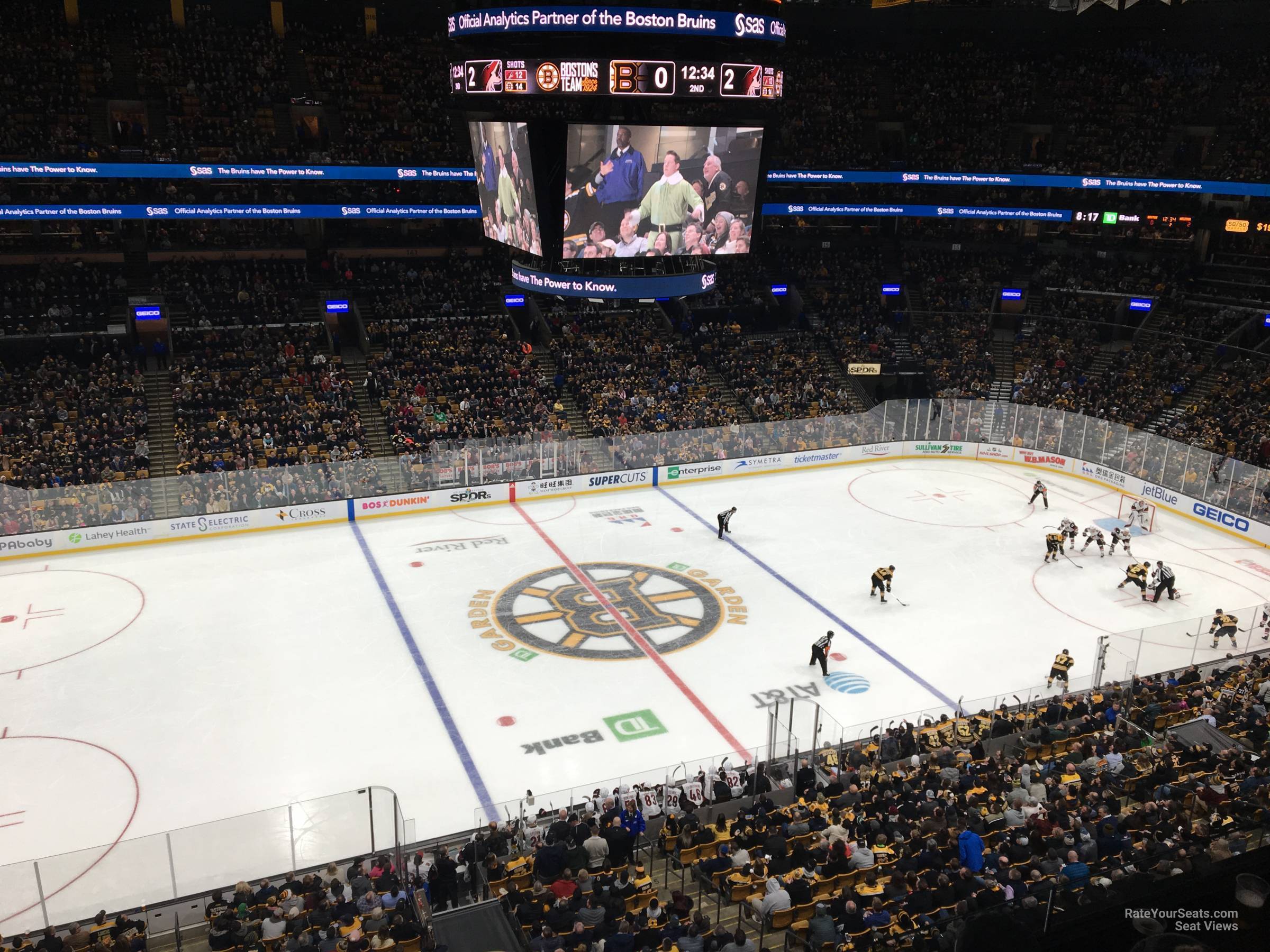section 302, row 3 seat view  for hockey - td garden