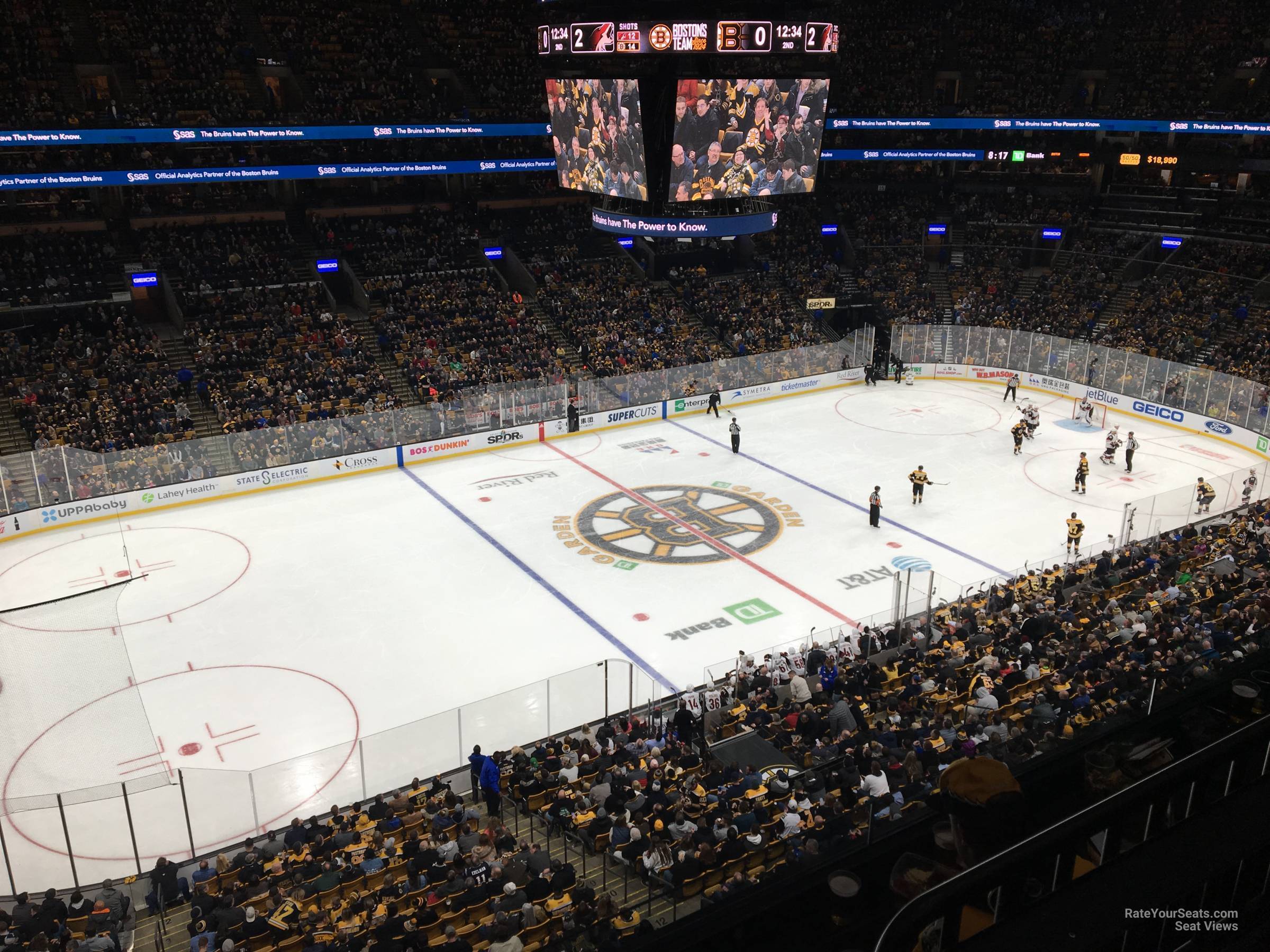 section 303, row 3 seat view  for hockey - td garden