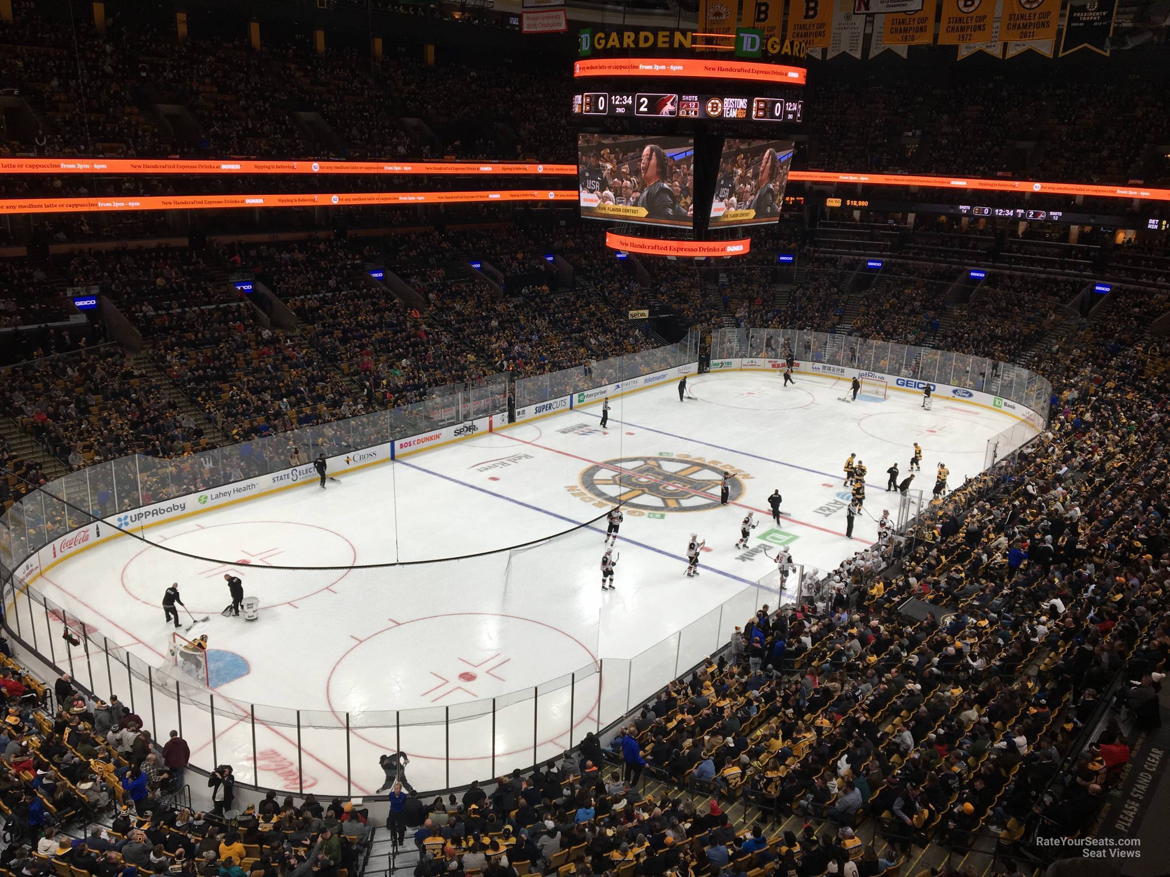 section 305, row 3 seat view  for hockey - td garden