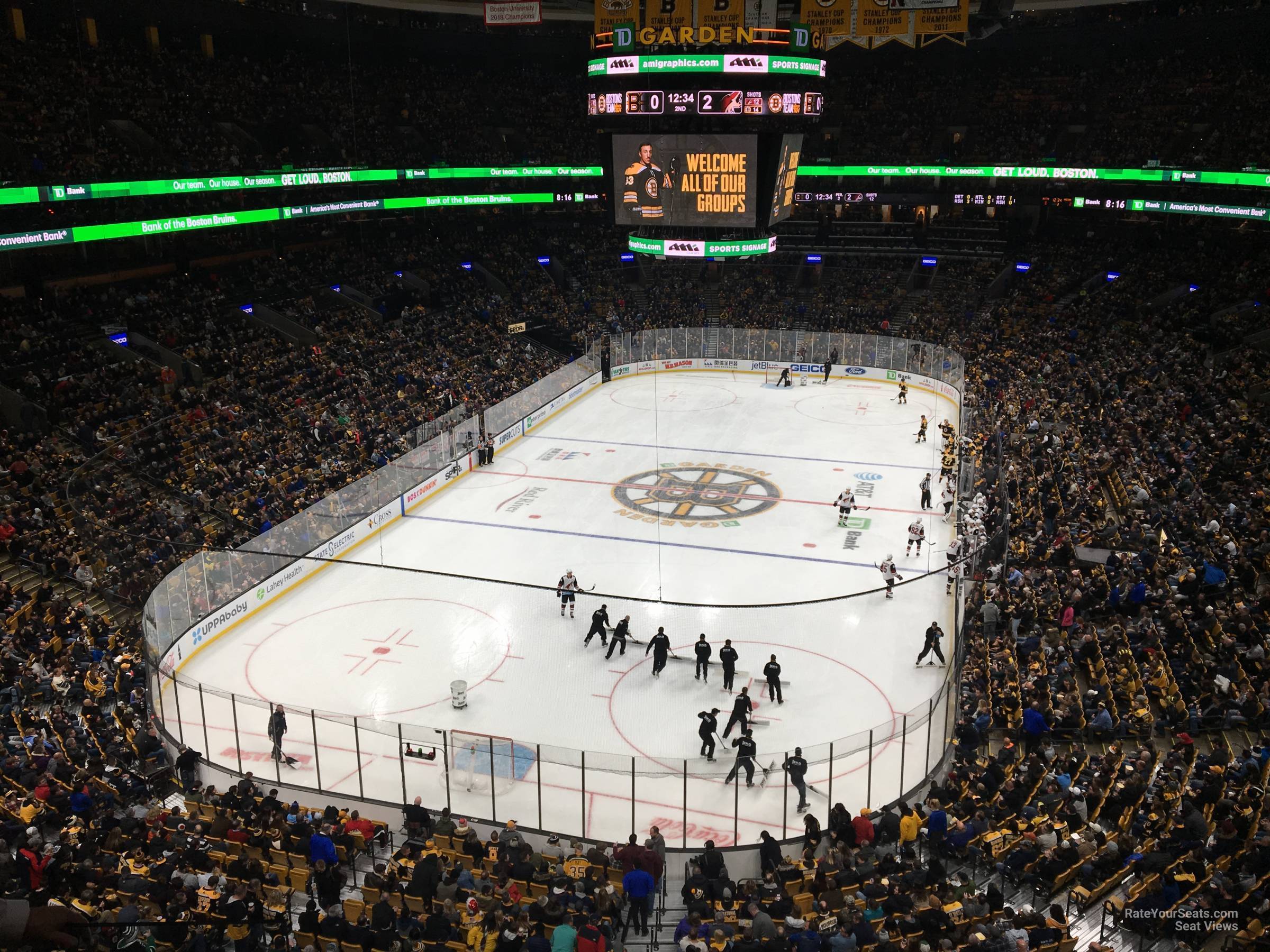 section 307, row 3 seat view  for hockey - td garden