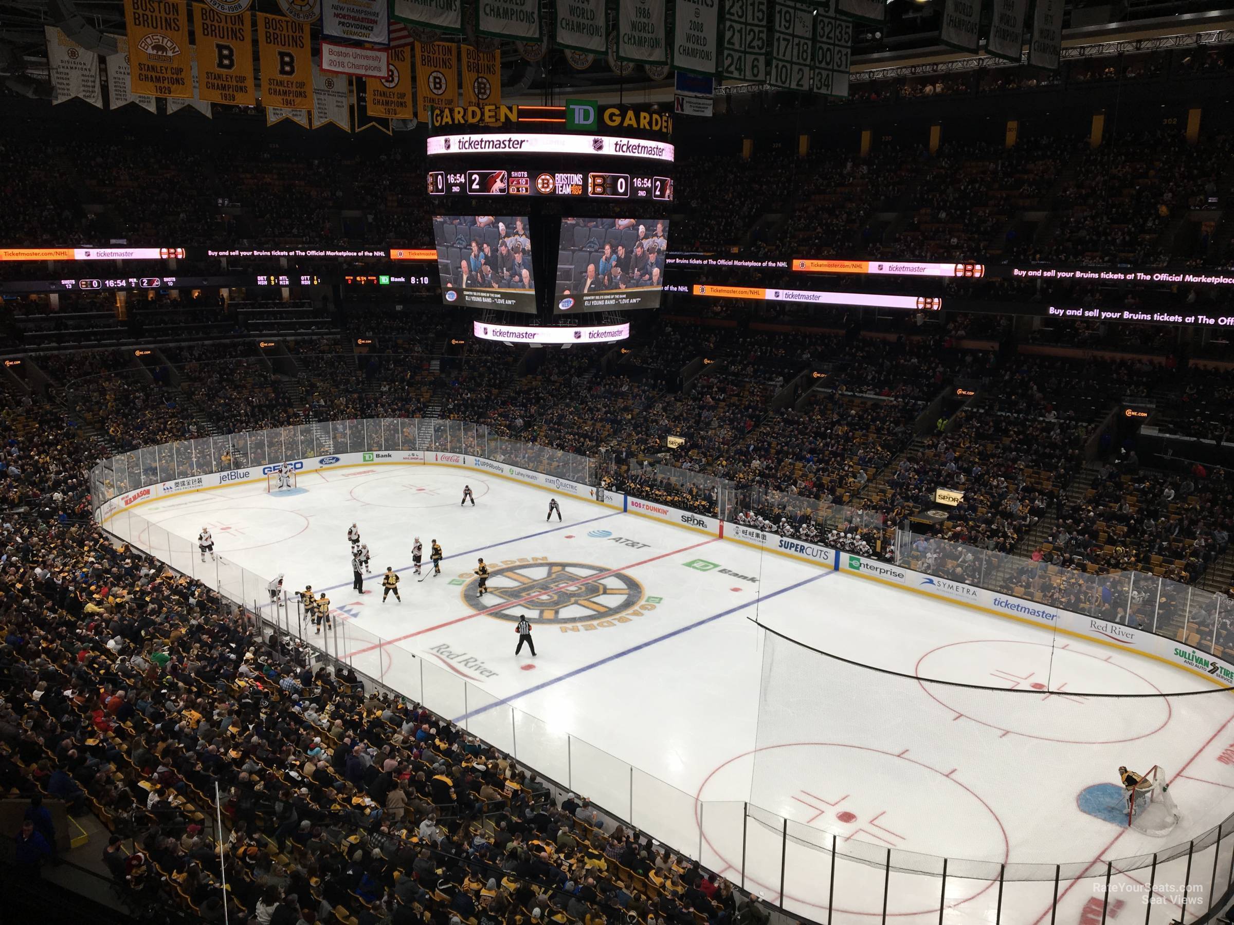 section 312, row 3 seat view  for hockey - td garden
