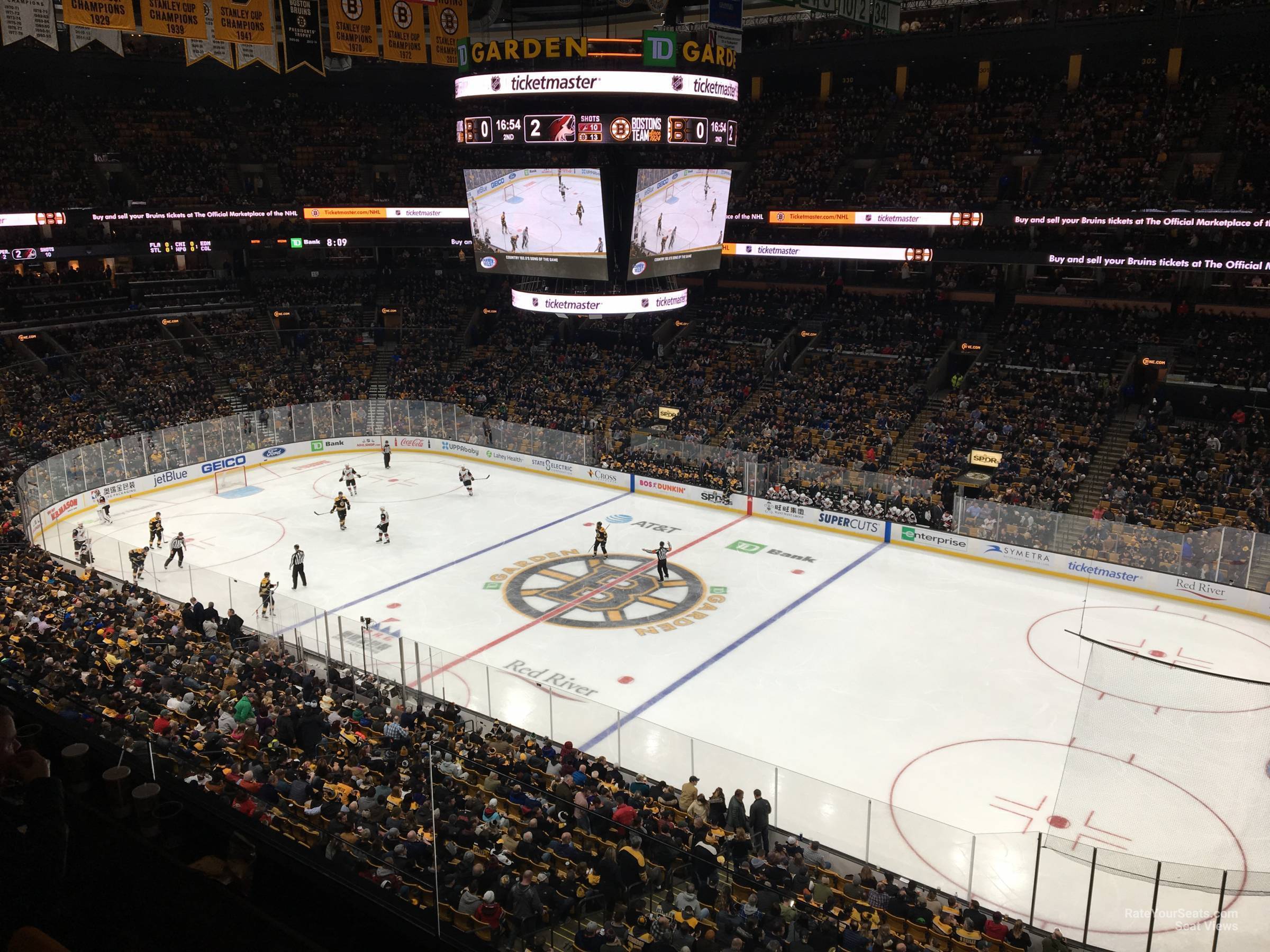 section 313, row 3 seat view  for hockey - td garden