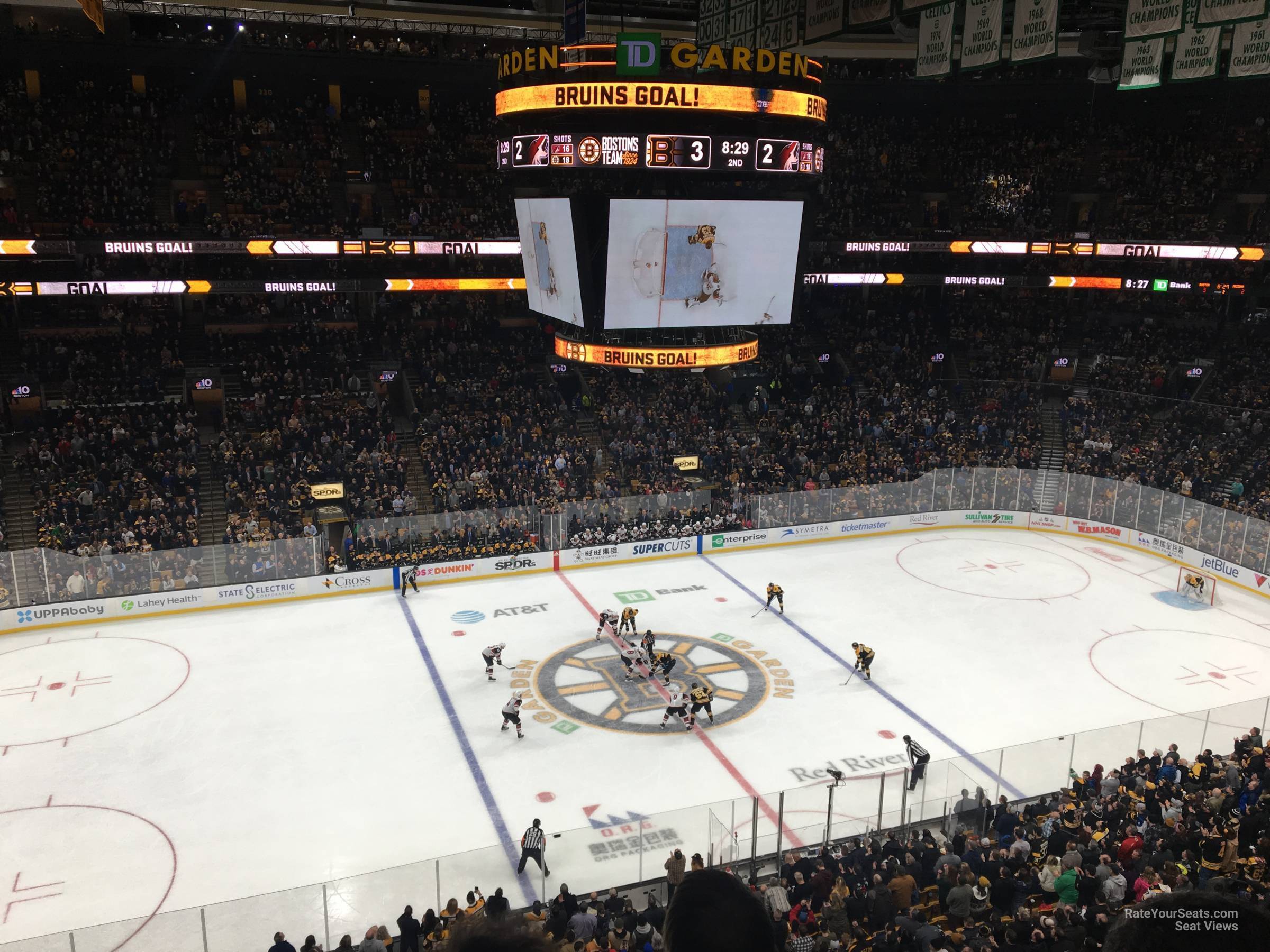 section 317, row 3 seat view  for hockey - td garden