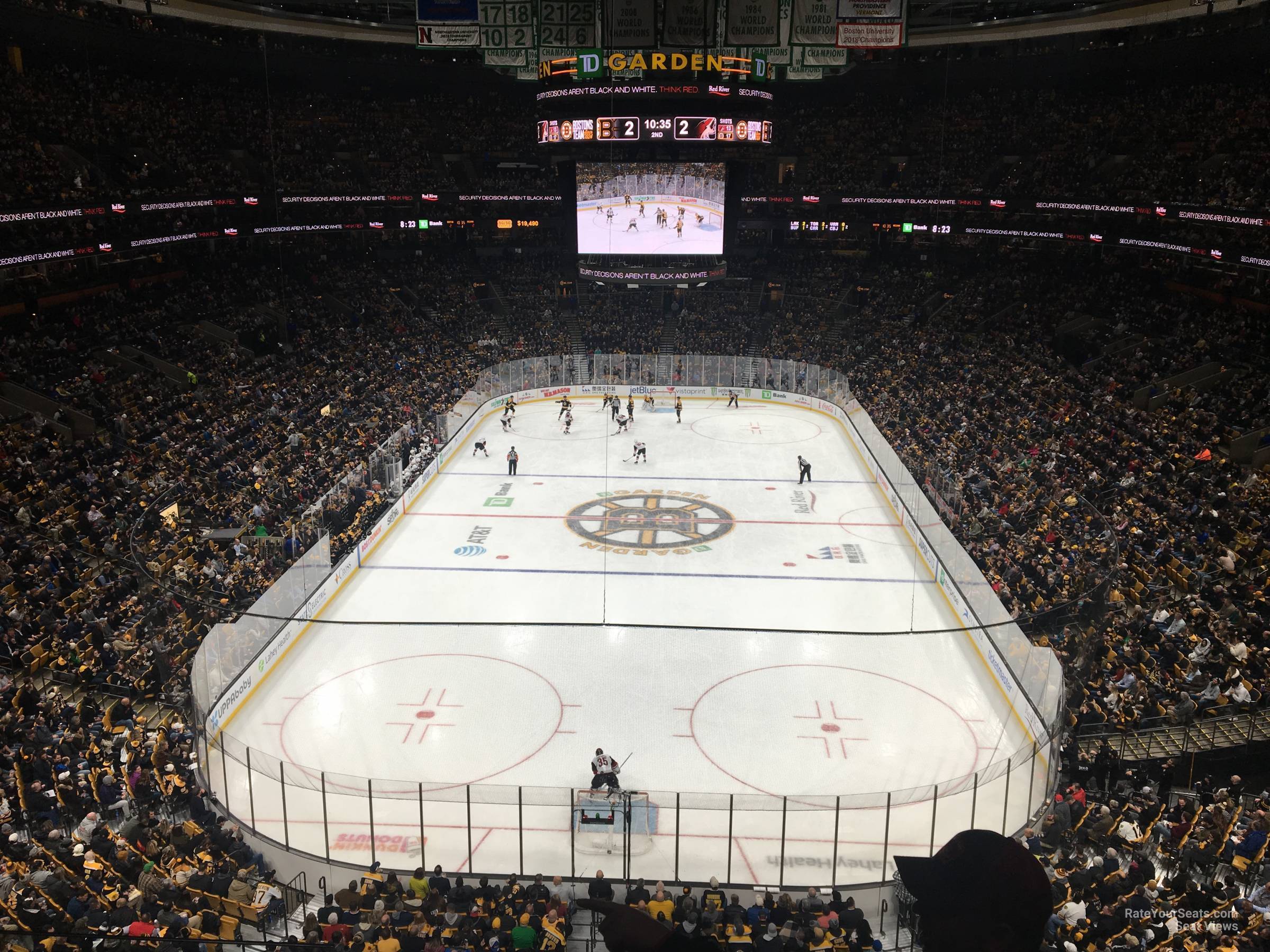 section 323, row 3 seat view  for hockey - td garden