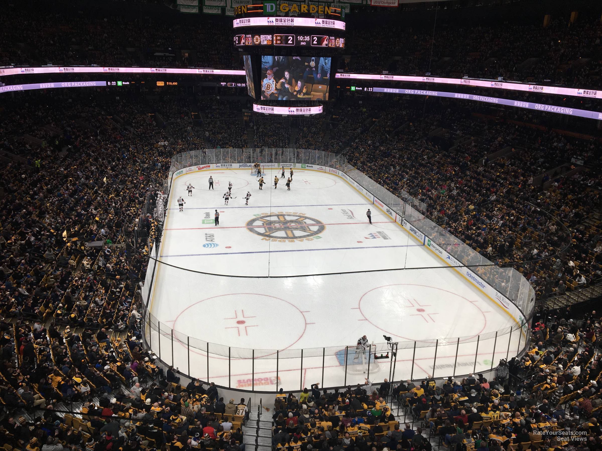 section 324, row 3 seat view  for hockey - td garden