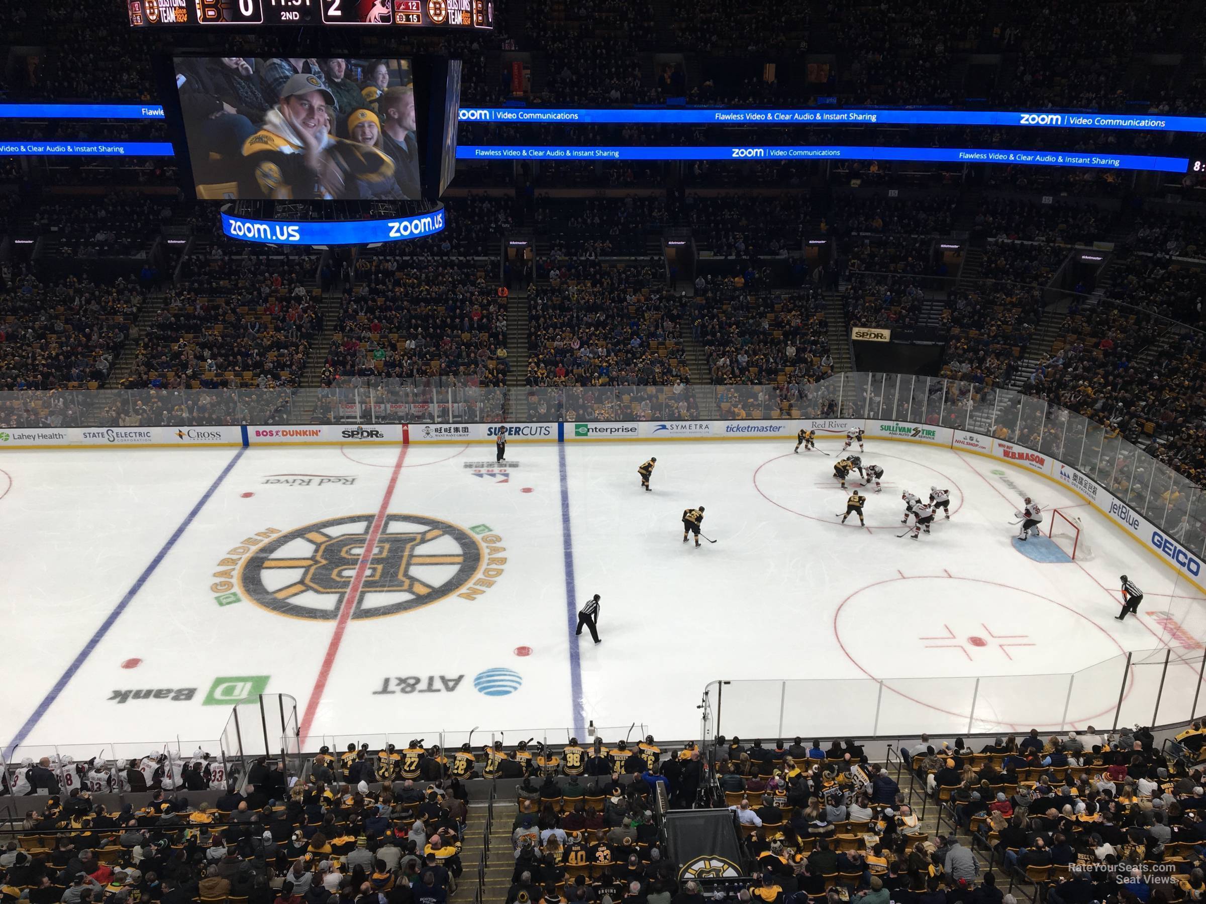 section 330, row 3 seat view  for hockey - td garden