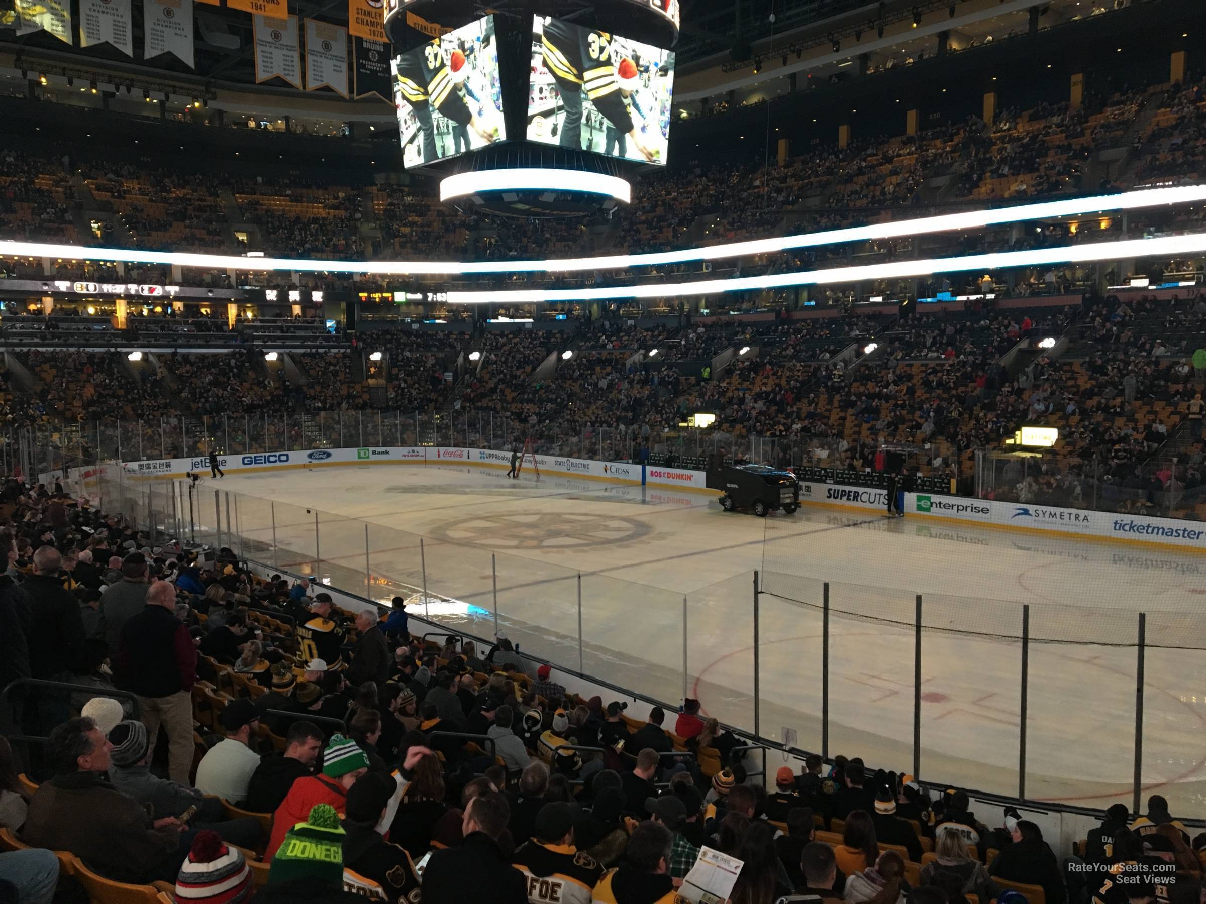 loge 9, row 15 seat view  for hockey - td garden