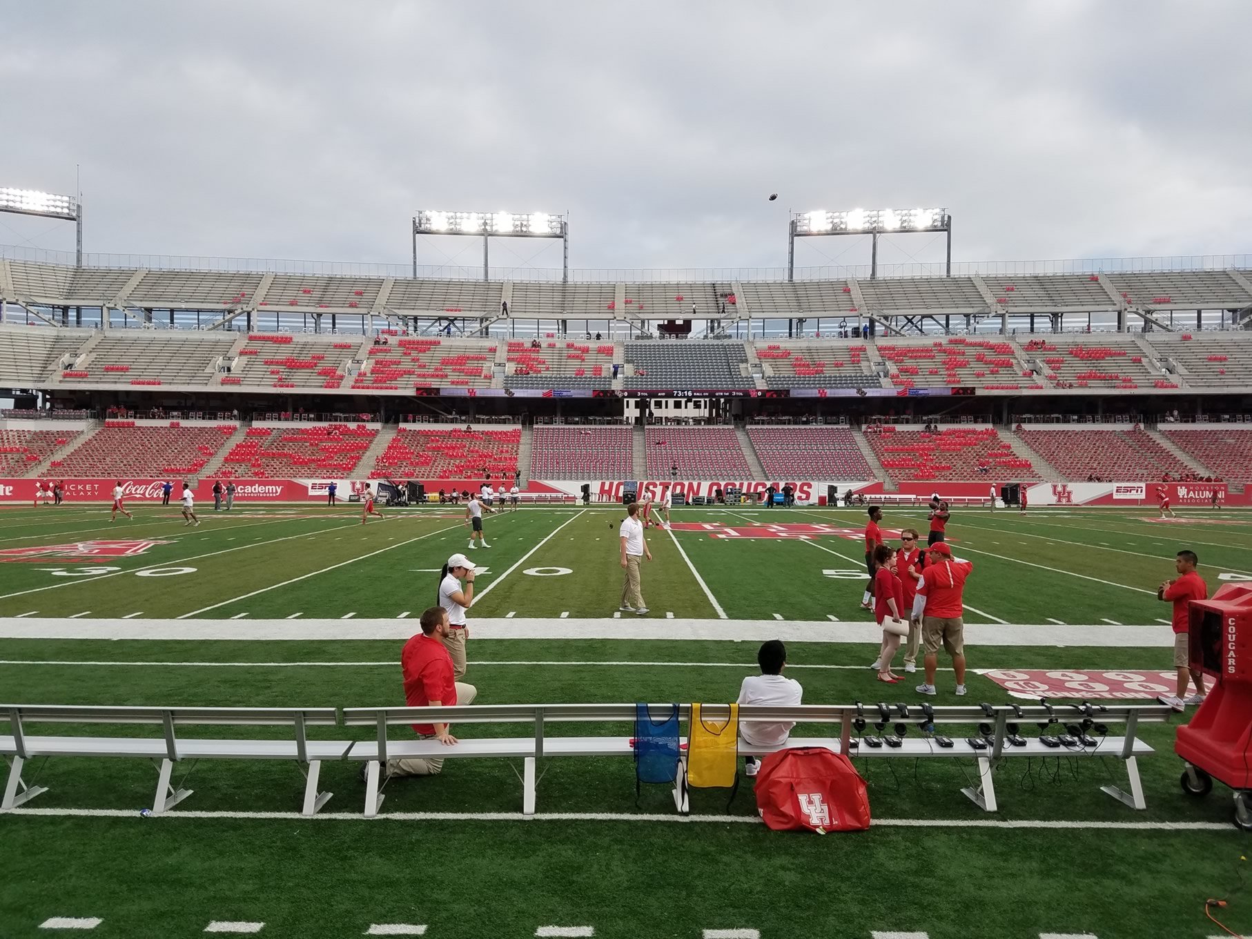 section 110, row 1 seat view  - tdecu stadium