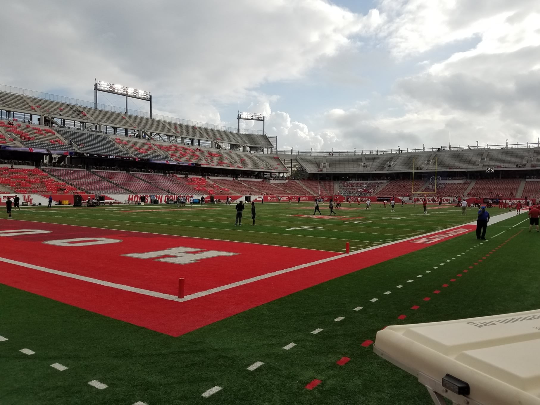 section 117, row 1 seat view  - tdecu stadium