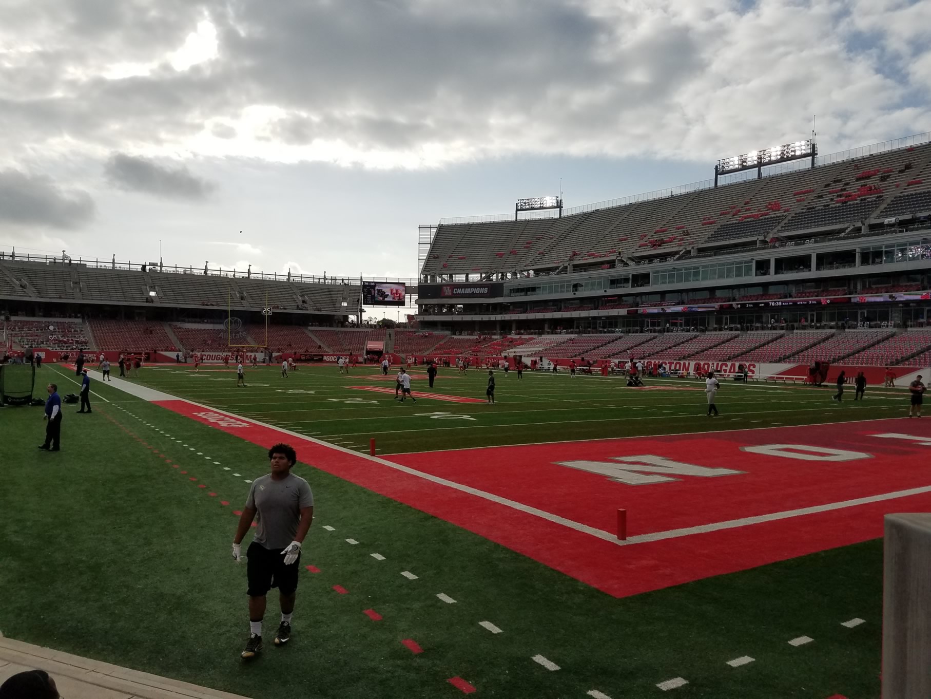 section 123, row 1 seat view  - tdecu stadium