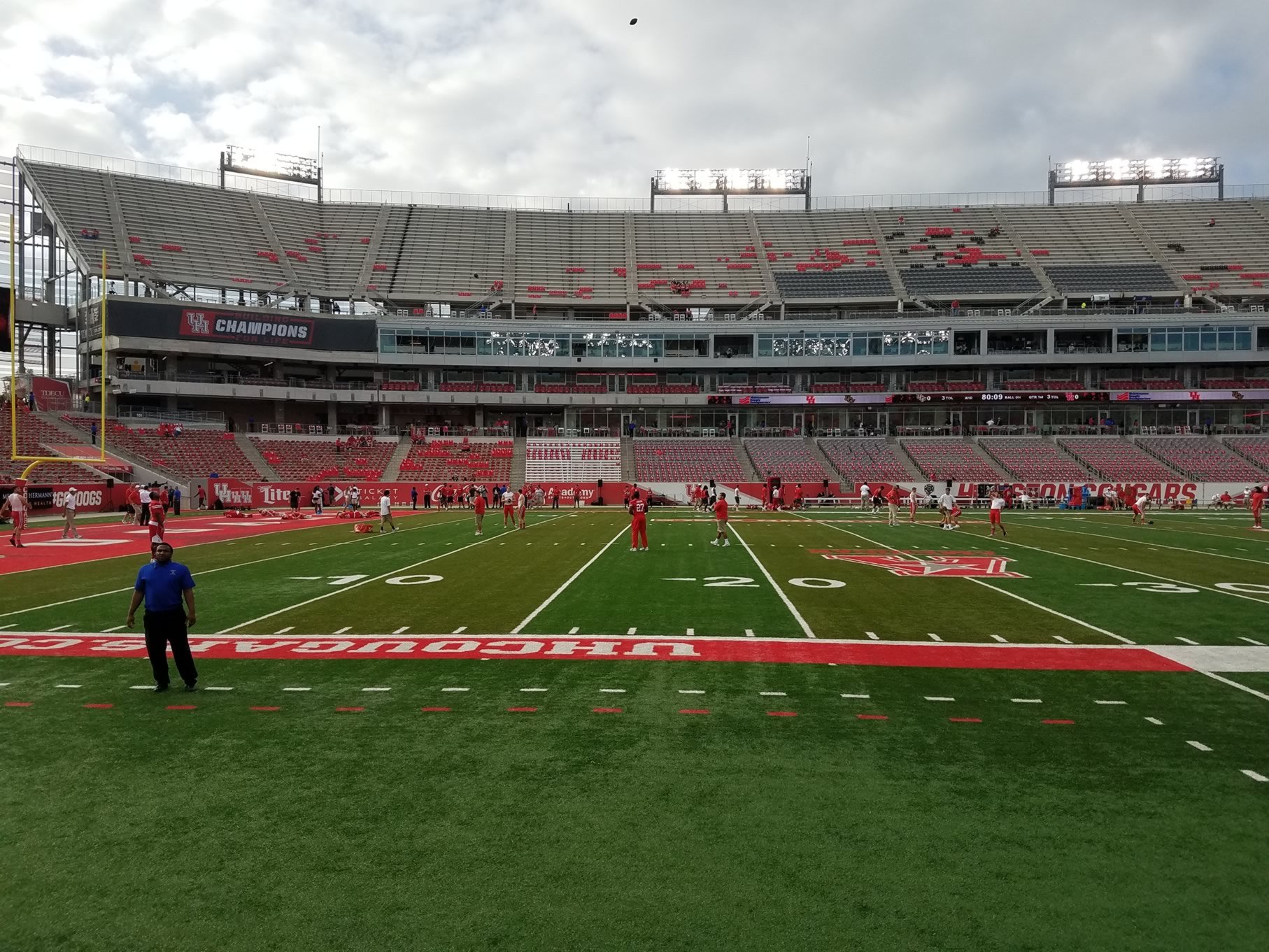 section 132, row 1 seat view  - tdecu stadium