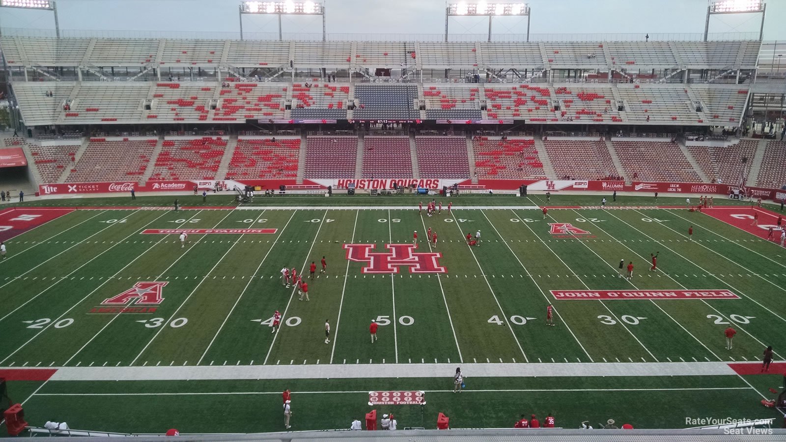 section 308, row 1 seat view  - tdecu stadium