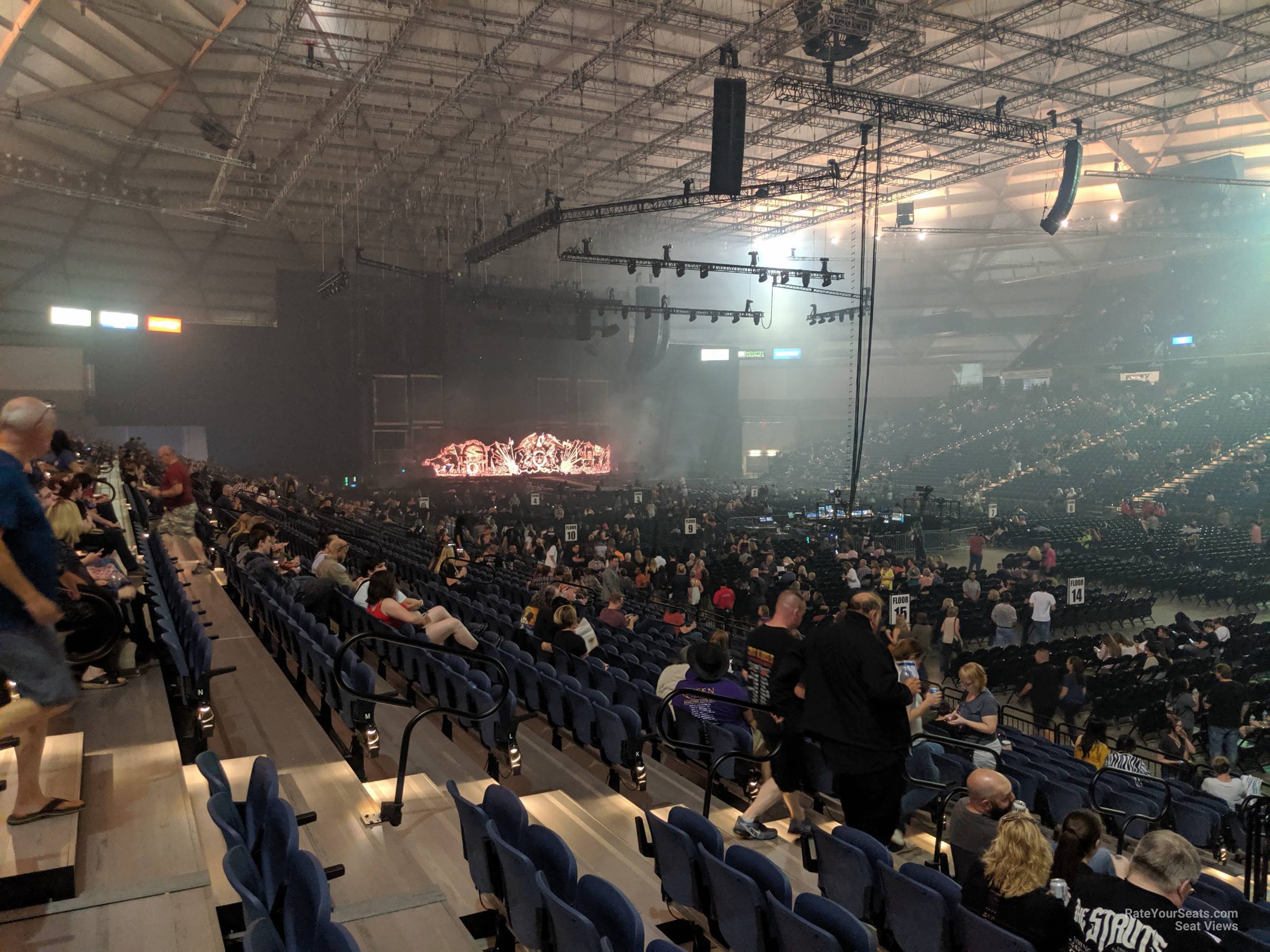 section 108, row p seat view  - tacoma dome