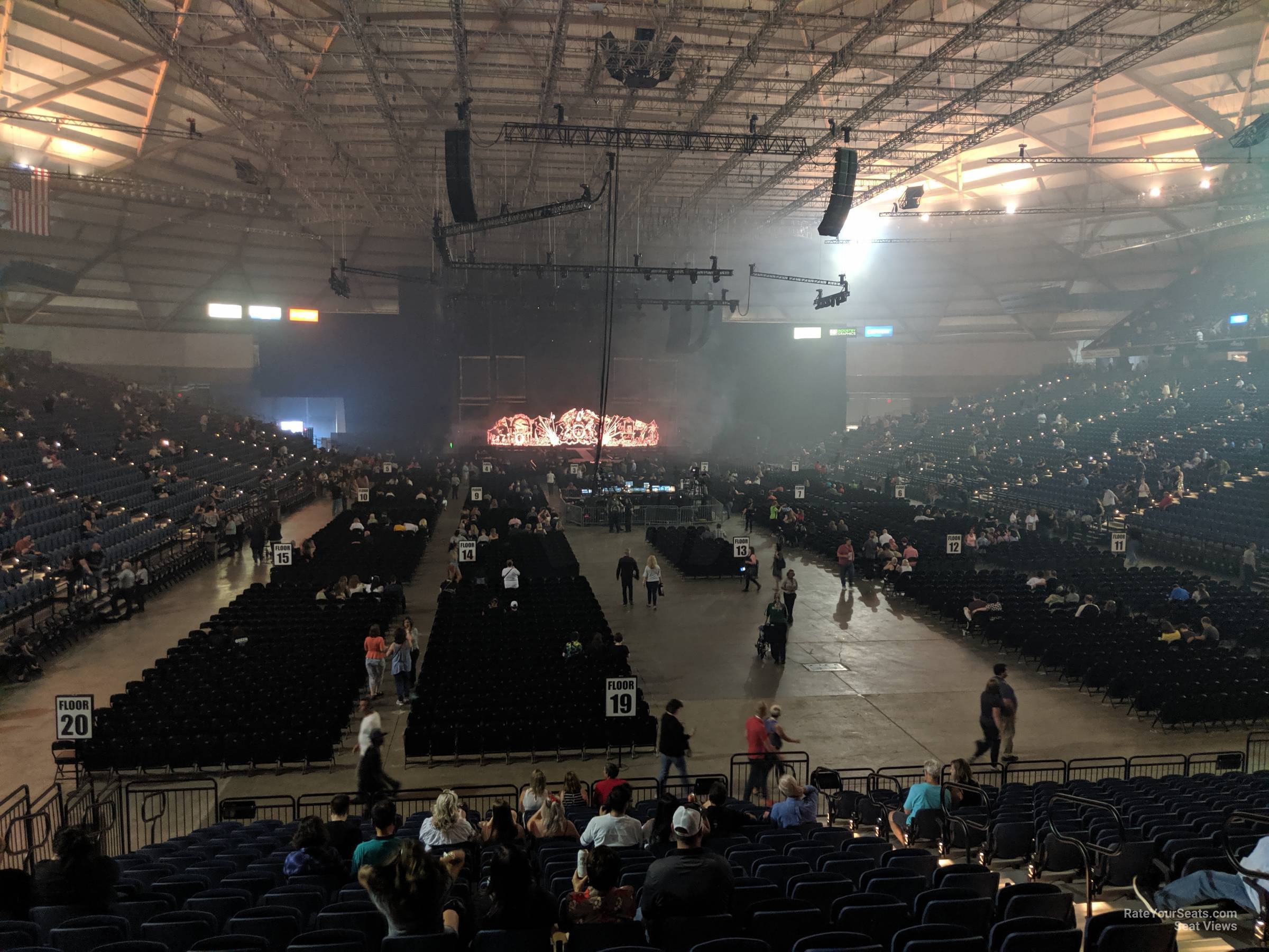 head-on concert view at Tacoma Dome