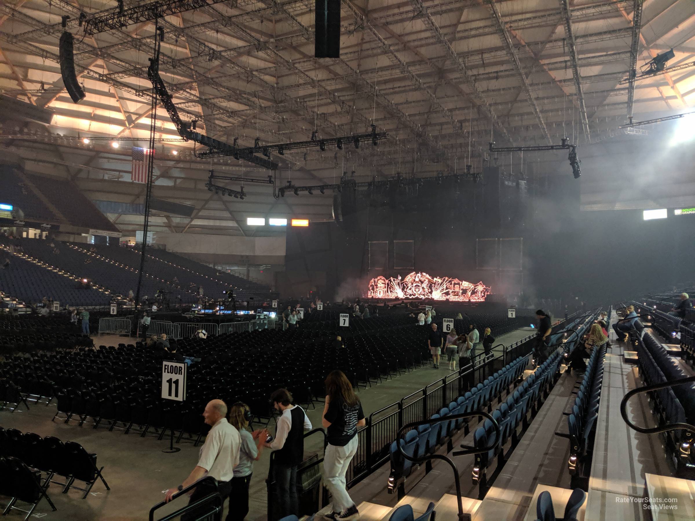 section 115, row d seat view  - tacoma dome