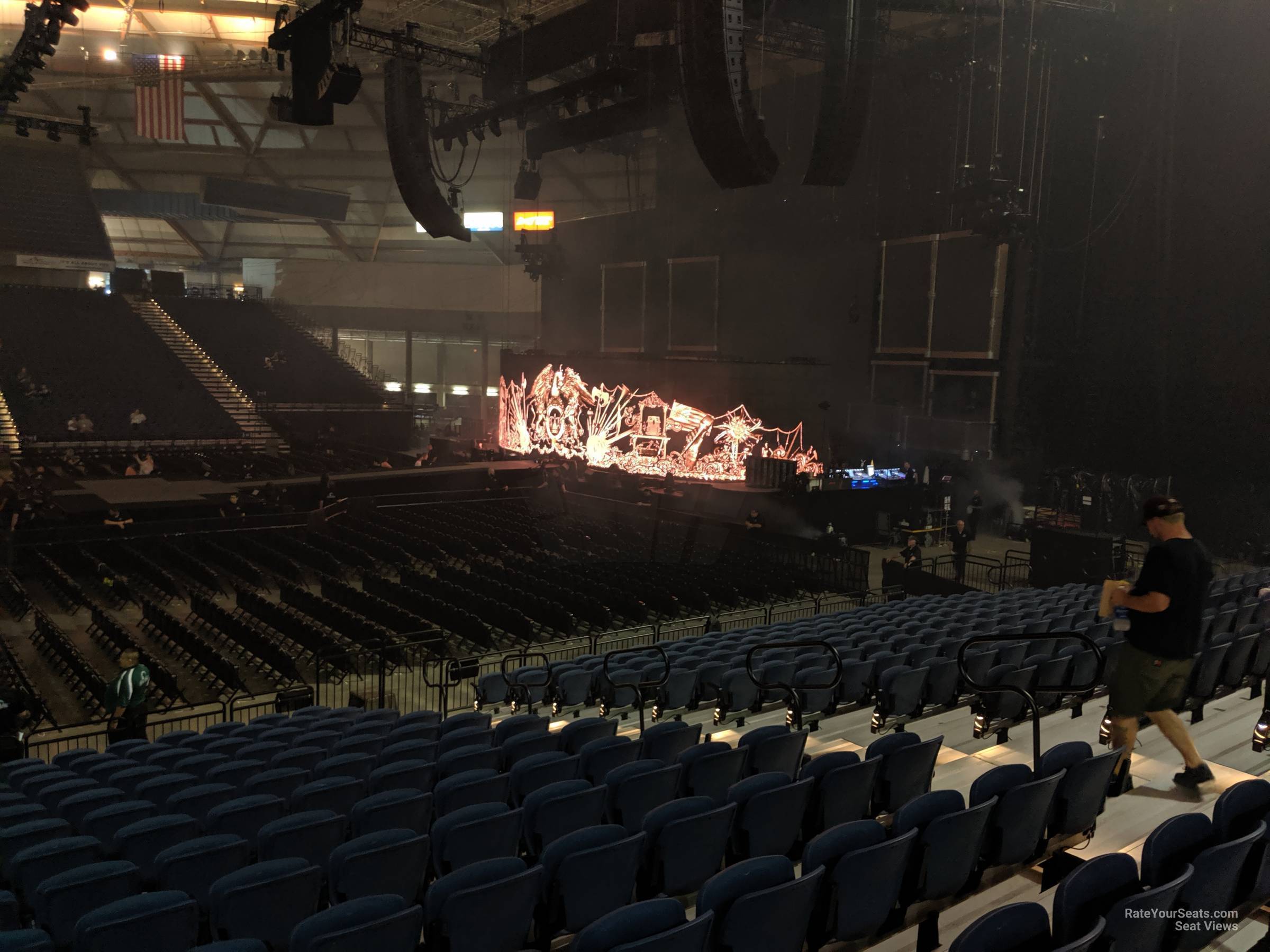 section 119, row p seat view  - tacoma dome