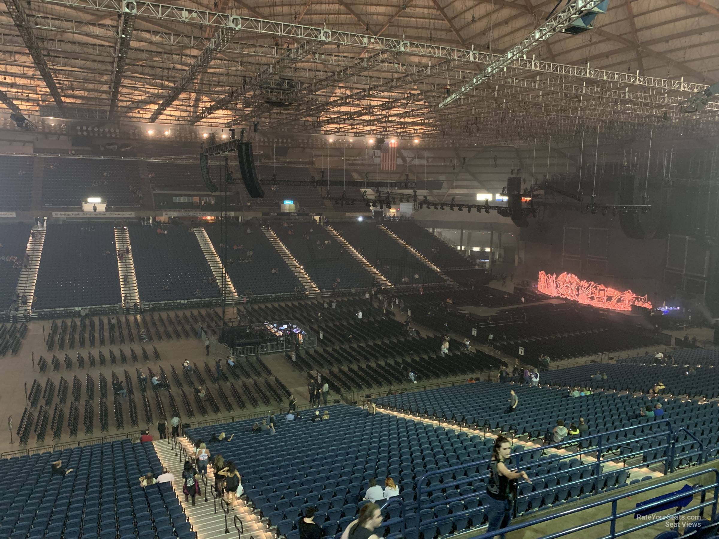 section 216, row h seat view  - tacoma dome