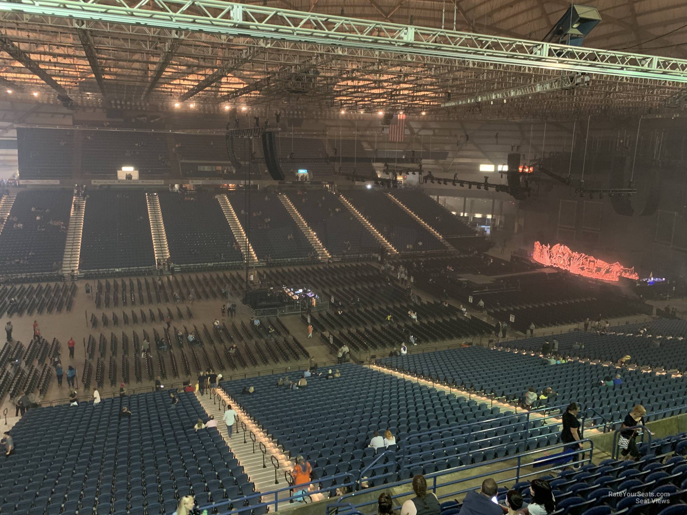 section 216, row m seat view  - tacoma dome
