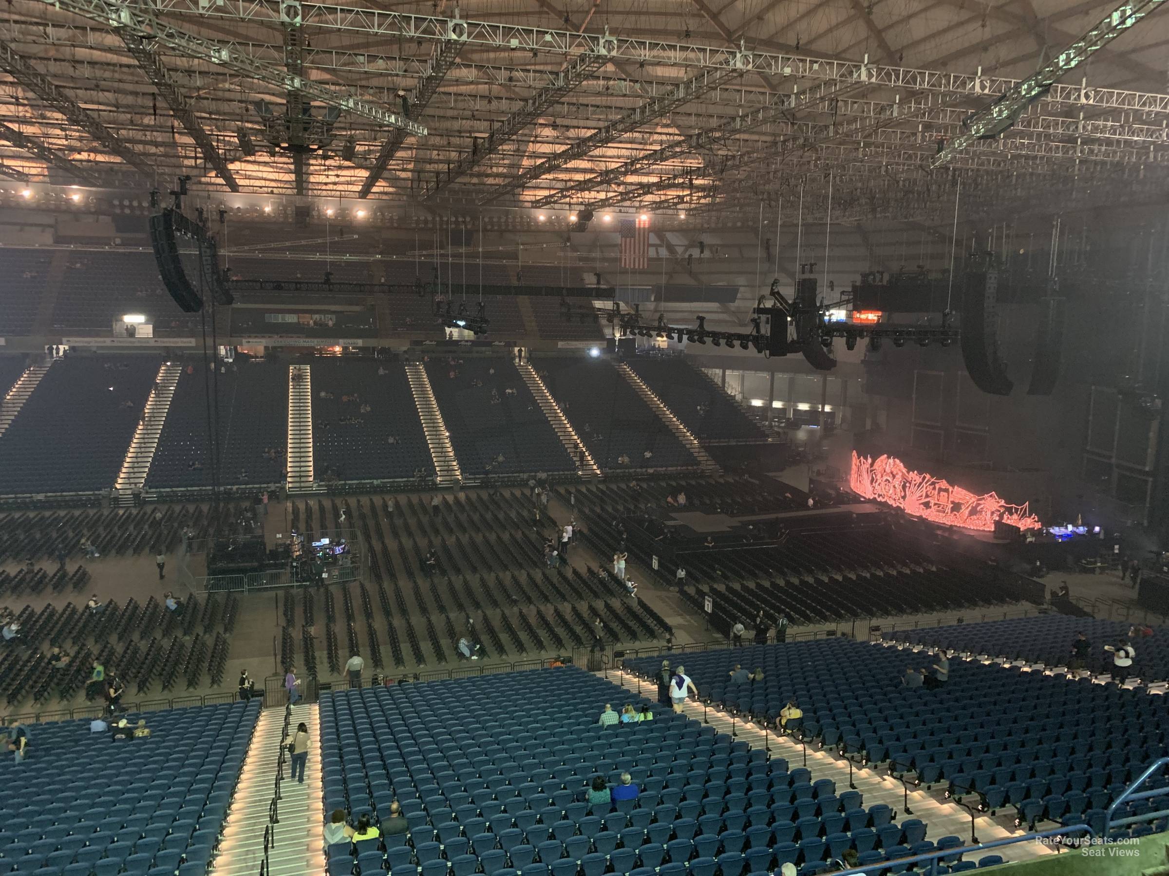 section 217, row h seat view  - tacoma dome