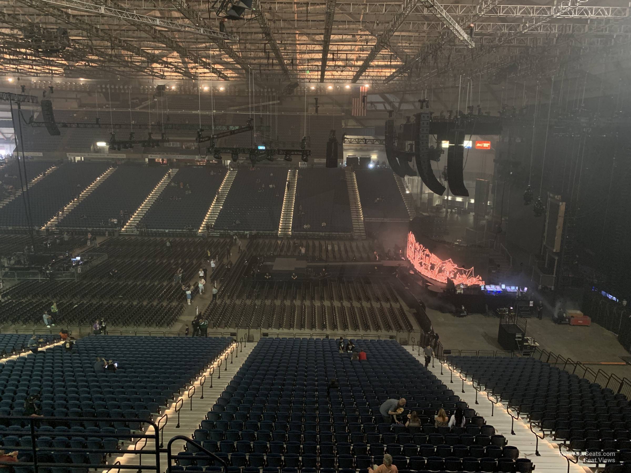 section 219, row h seat view  - tacoma dome