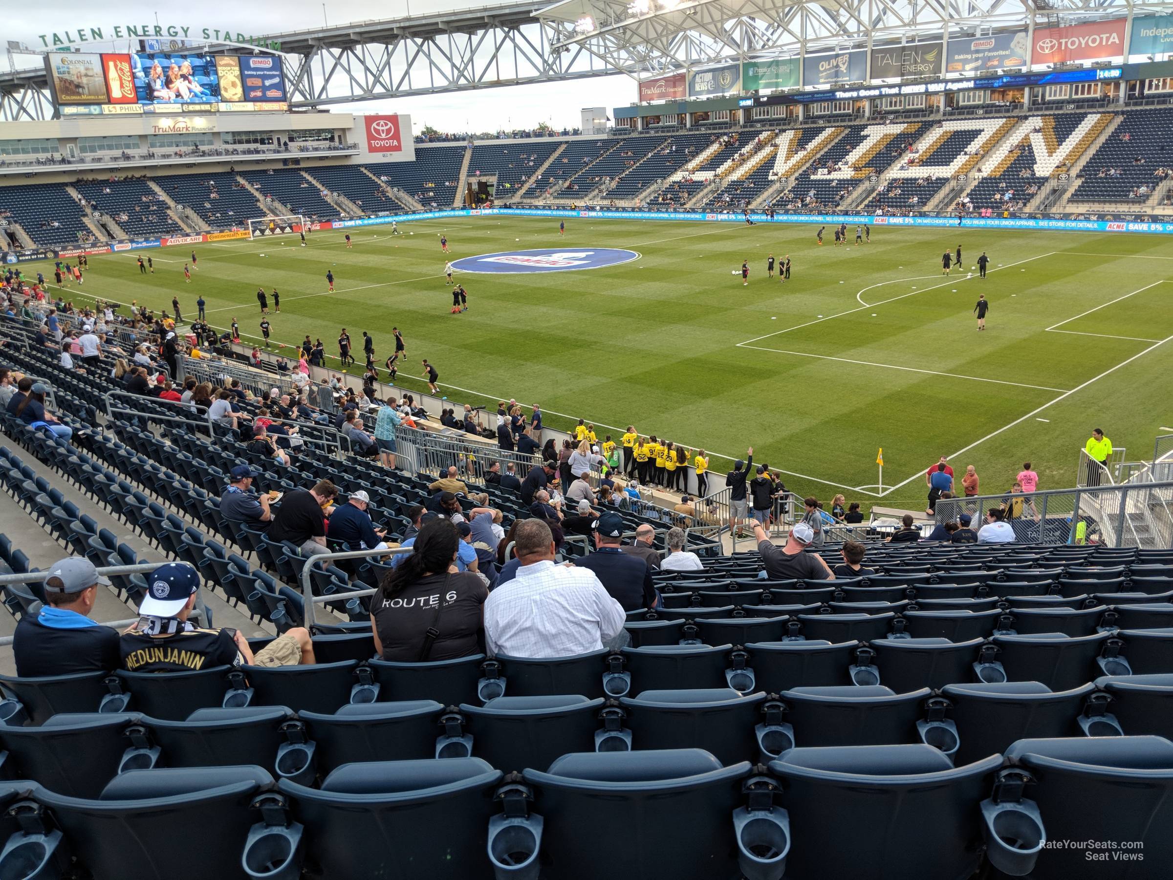 section 101, row aa seat view  - subaru park