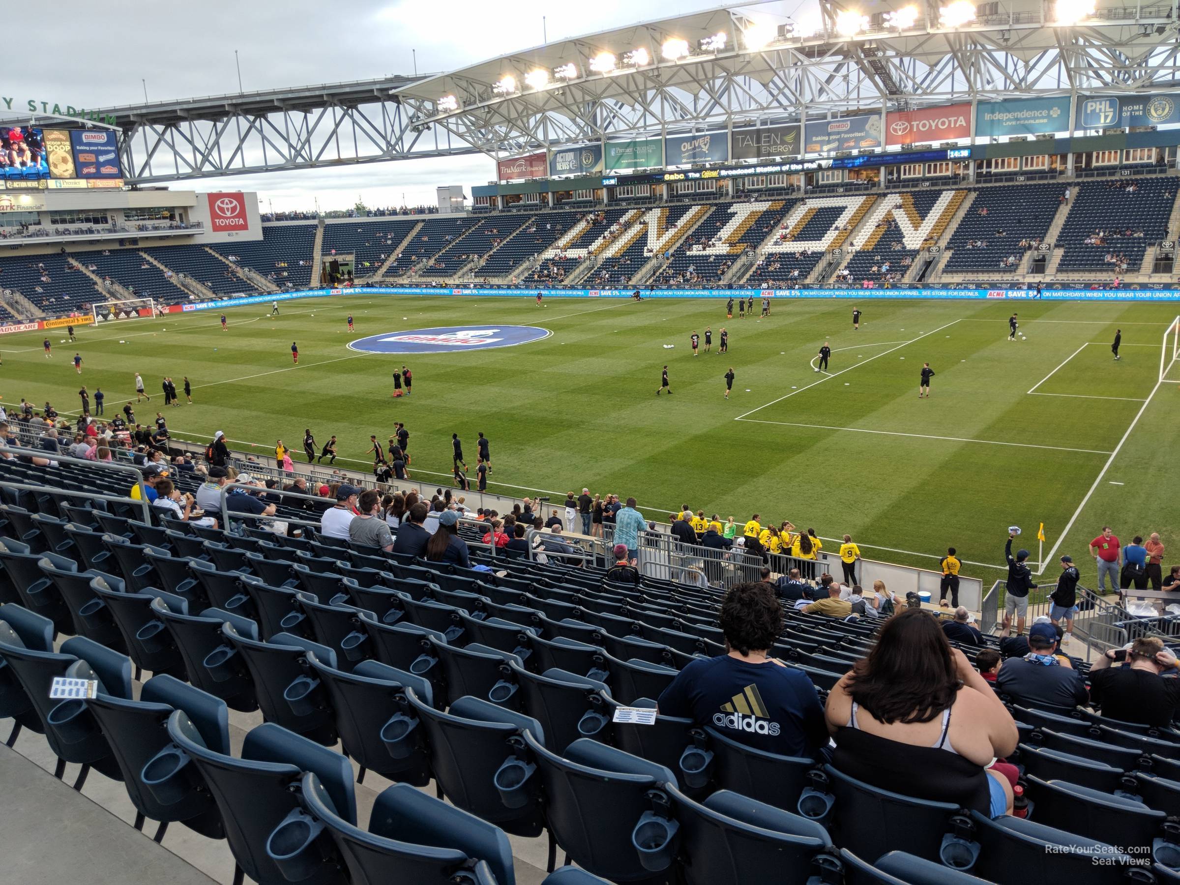 section 102, row aa seat view  - subaru park