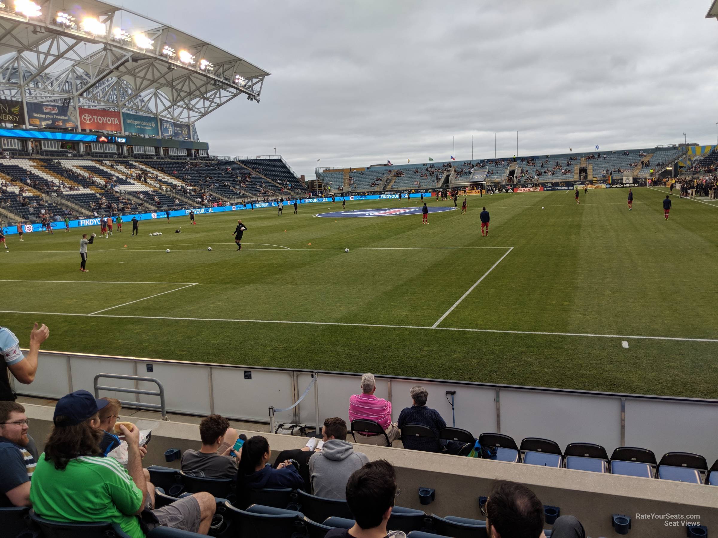 section 115, row j seat view  - subaru park