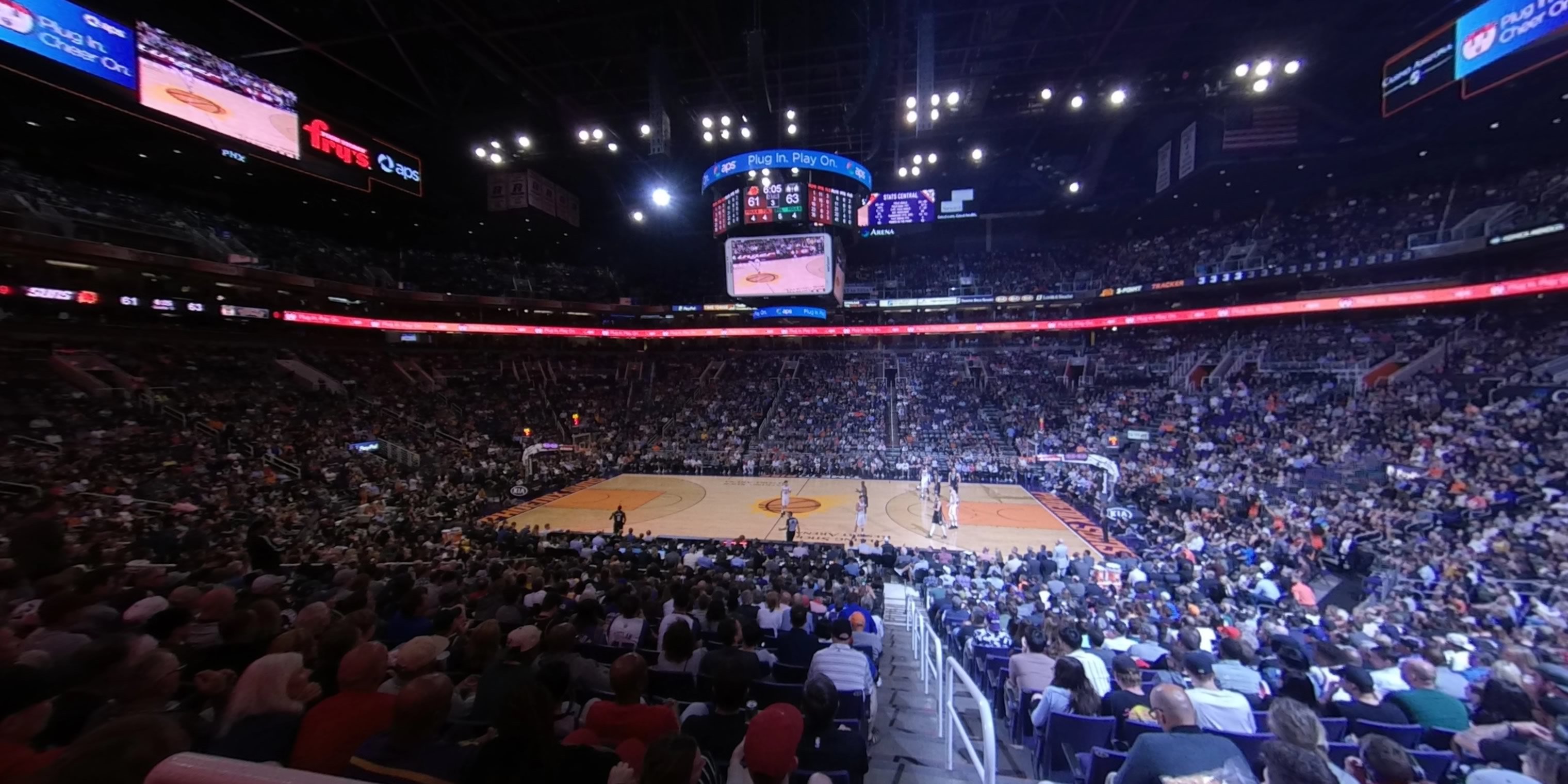 section 101 panoramic seat view  for basketball - footprint center