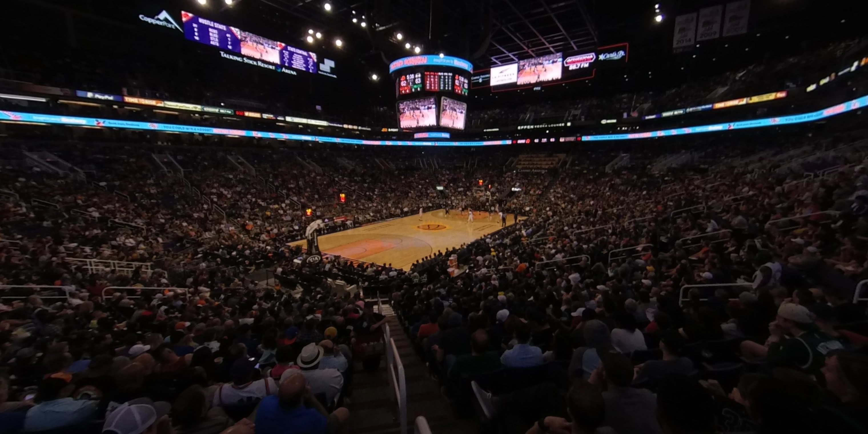 section 105 panoramic seat view  for basketball - footprint center