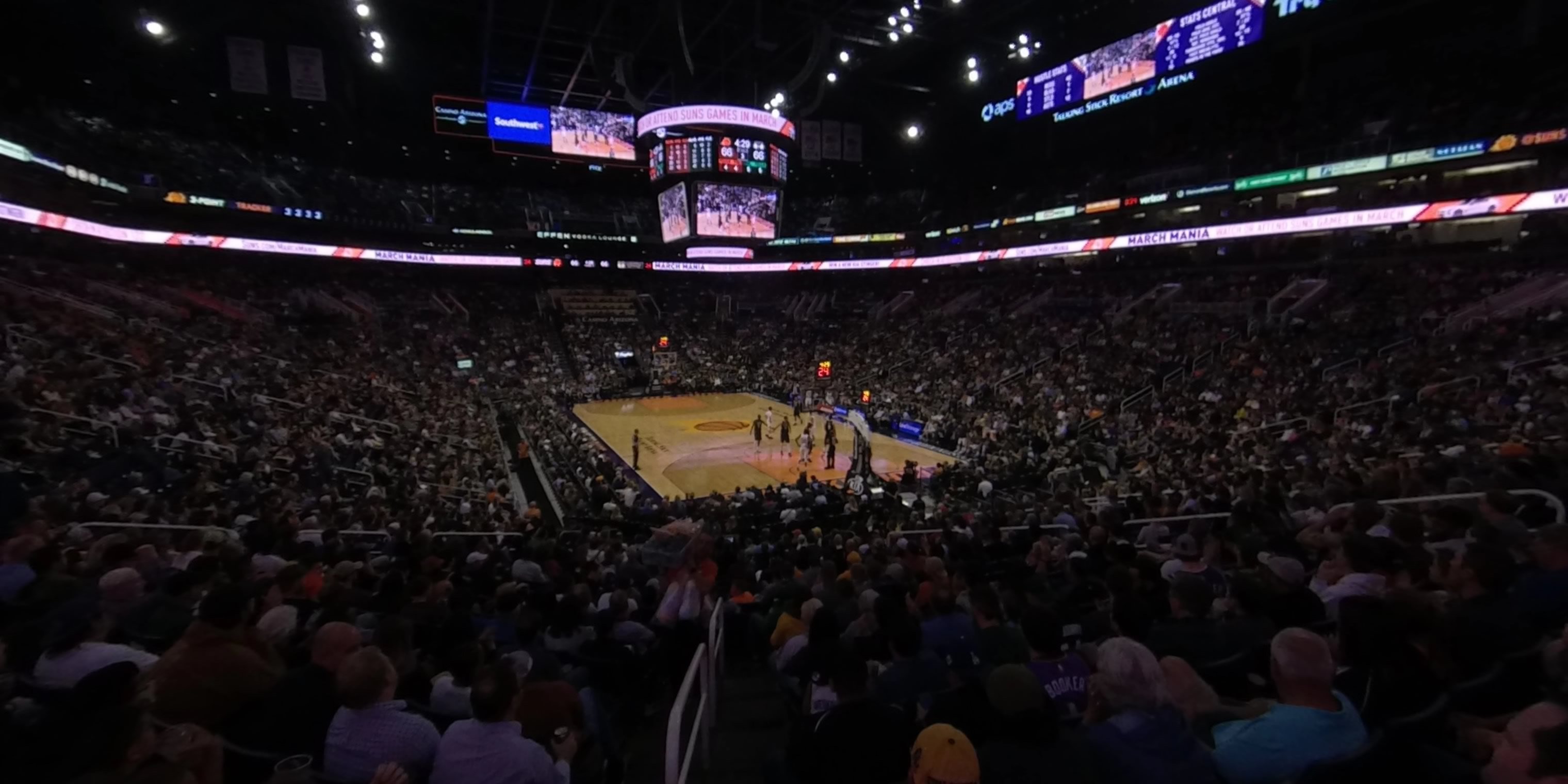 section 109 panoramic seat view  for basketball - footprint center