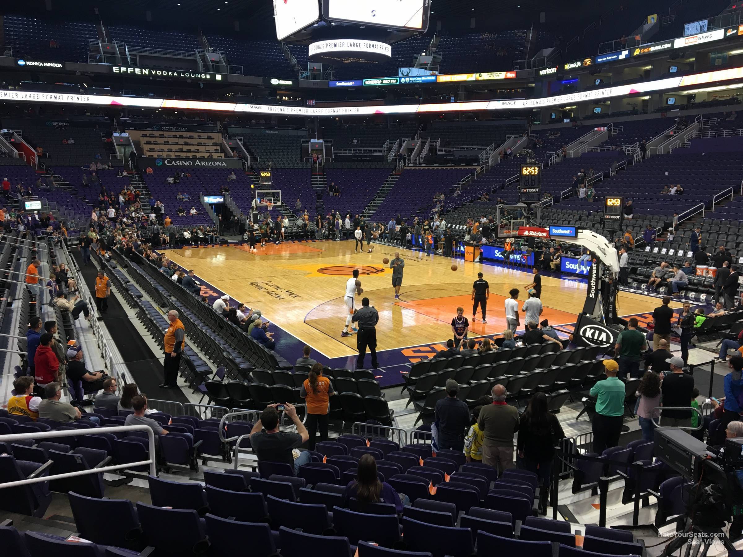 section 110, row 10 seat view  for basketball - mortgage matchup center