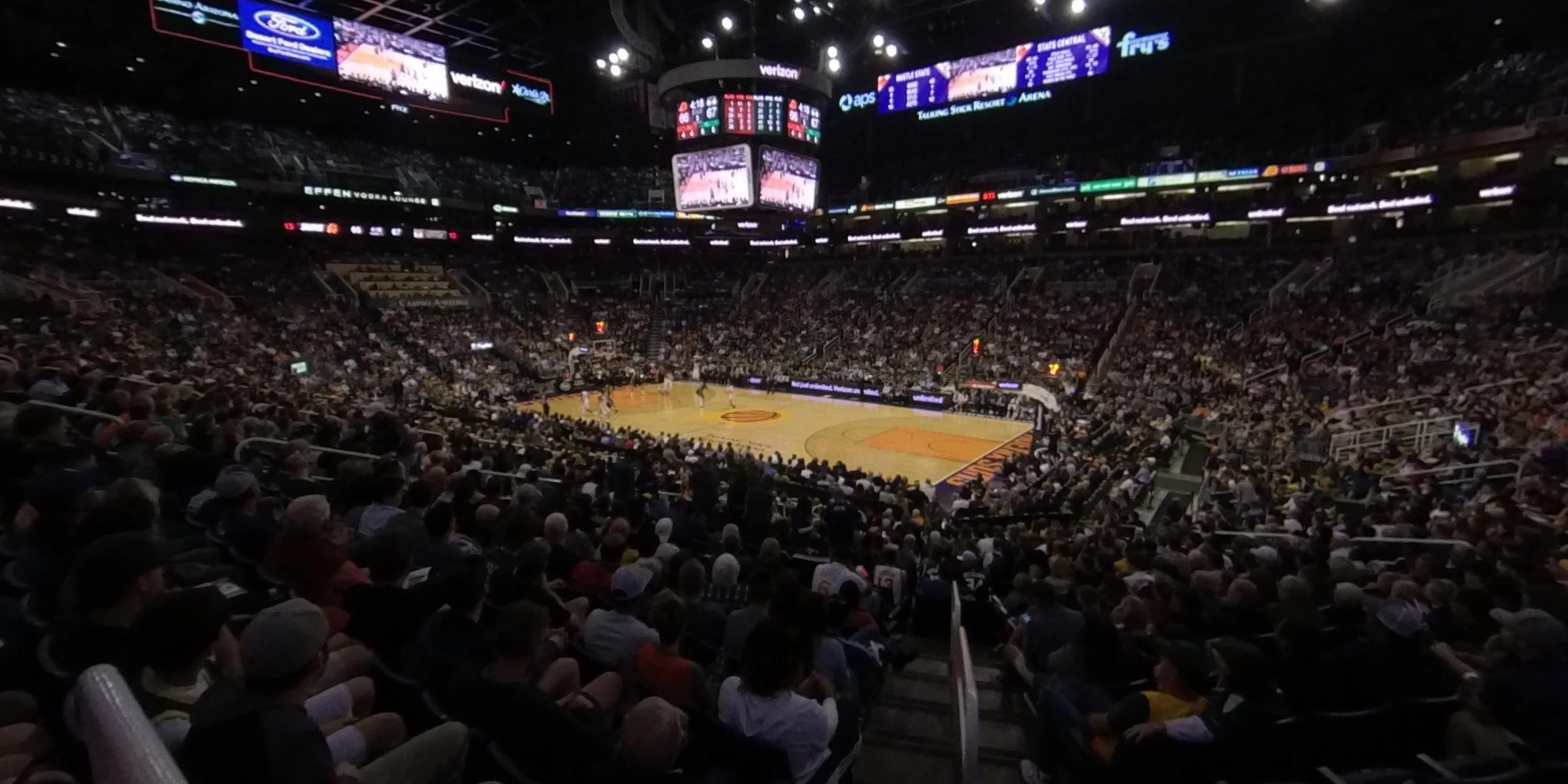 section 111 panoramic seat view  for basketball - footprint center