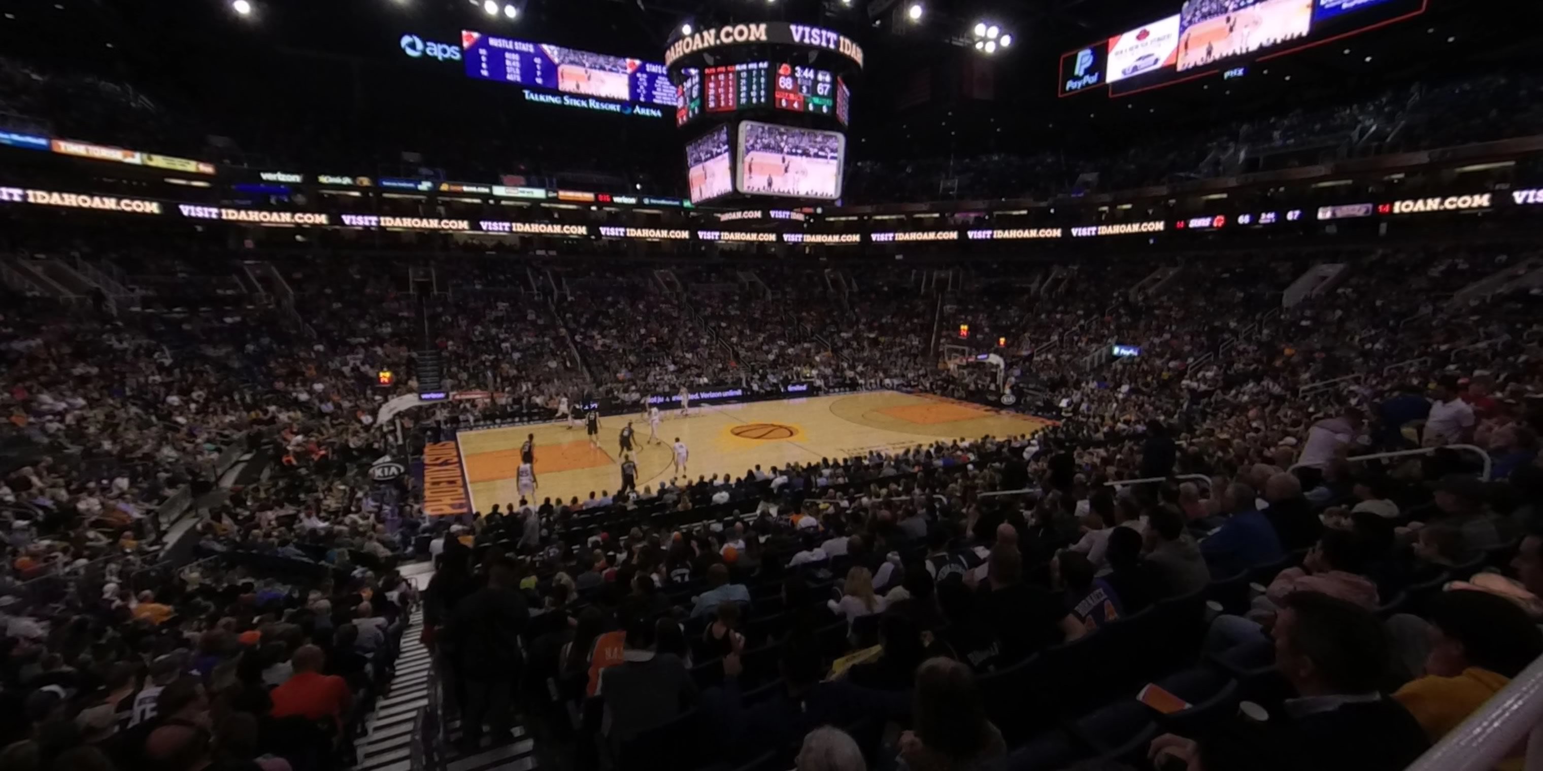 section 115 panoramic seat view  for basketball - footprint center