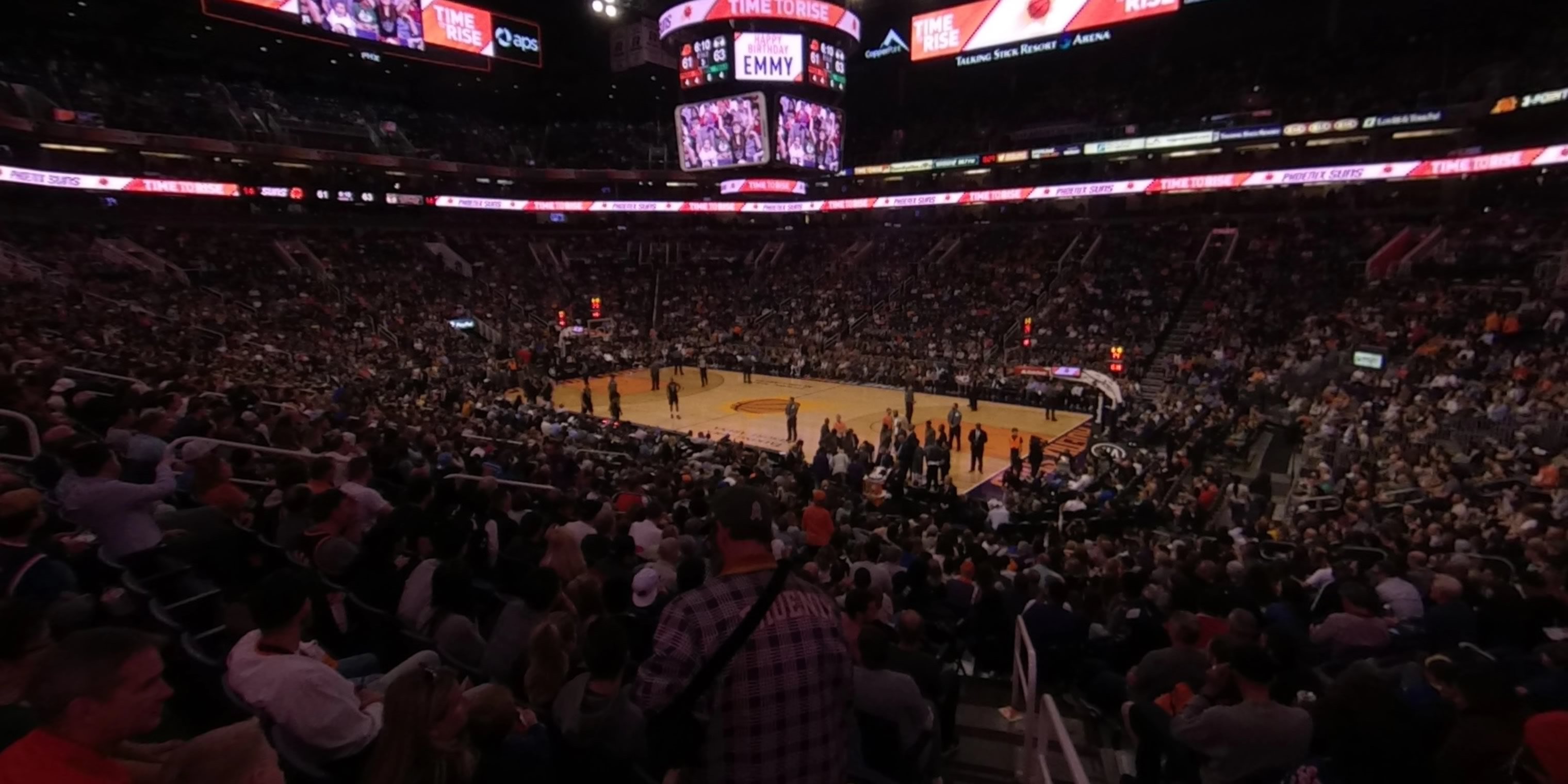 section 123 panoramic seat view  for basketball - footprint center