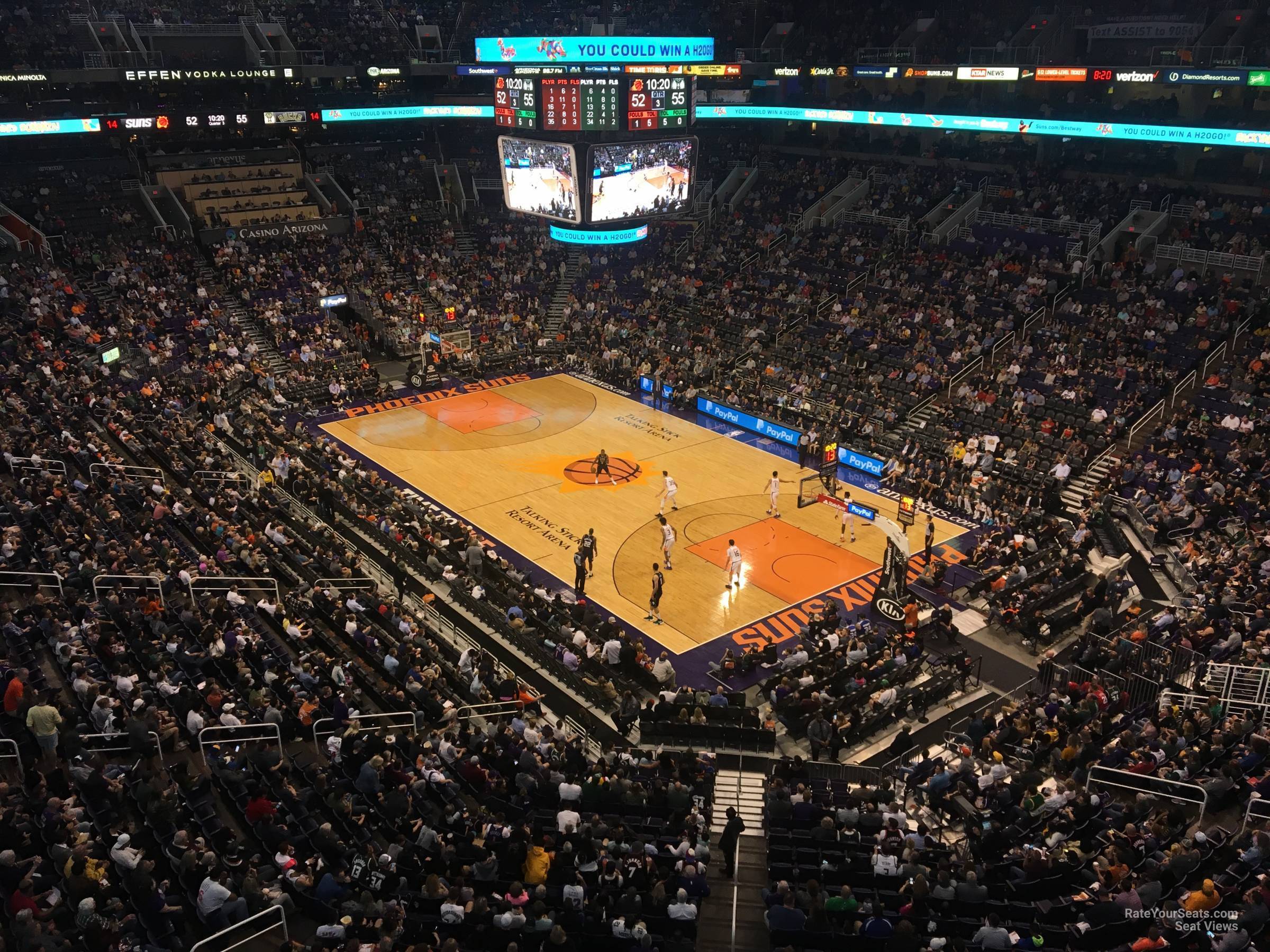 section 215, row 2 seat view  for basketball - phx arena