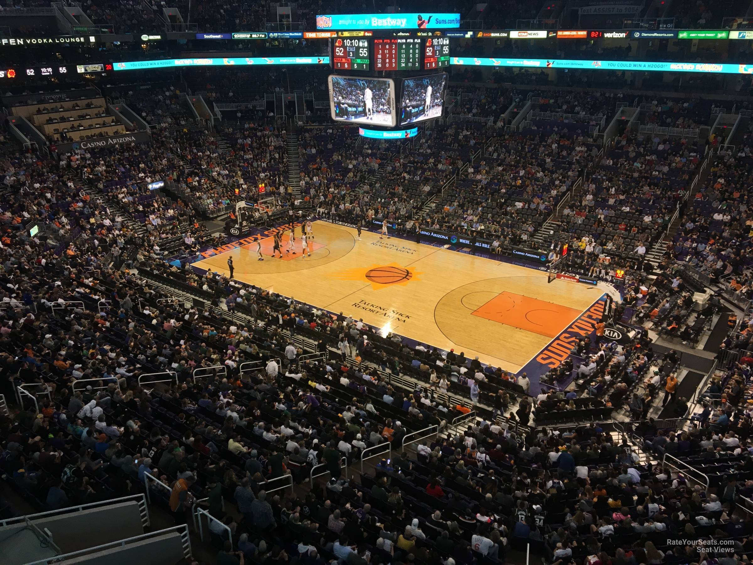 section 217, row 2 seat view  for basketball - phx arena