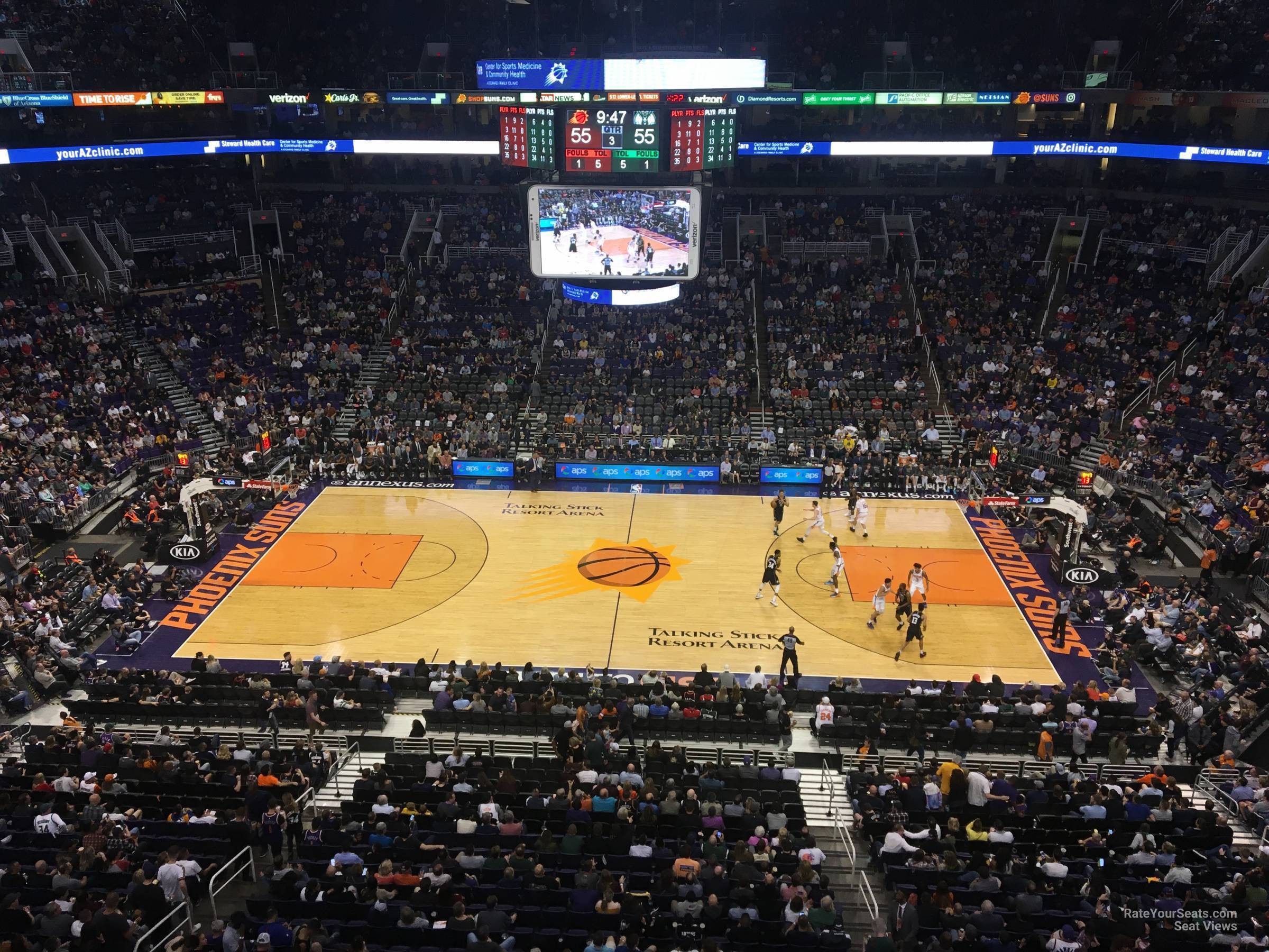 section 219, row 2 seat view  for basketball - phx arena