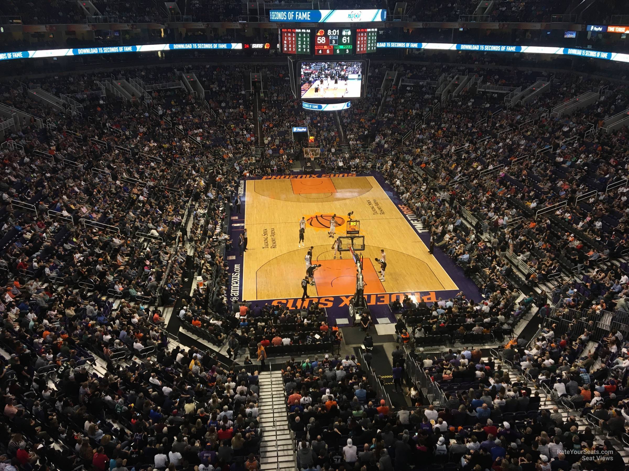 section 228, row 2 seat view  for basketball - footprint center