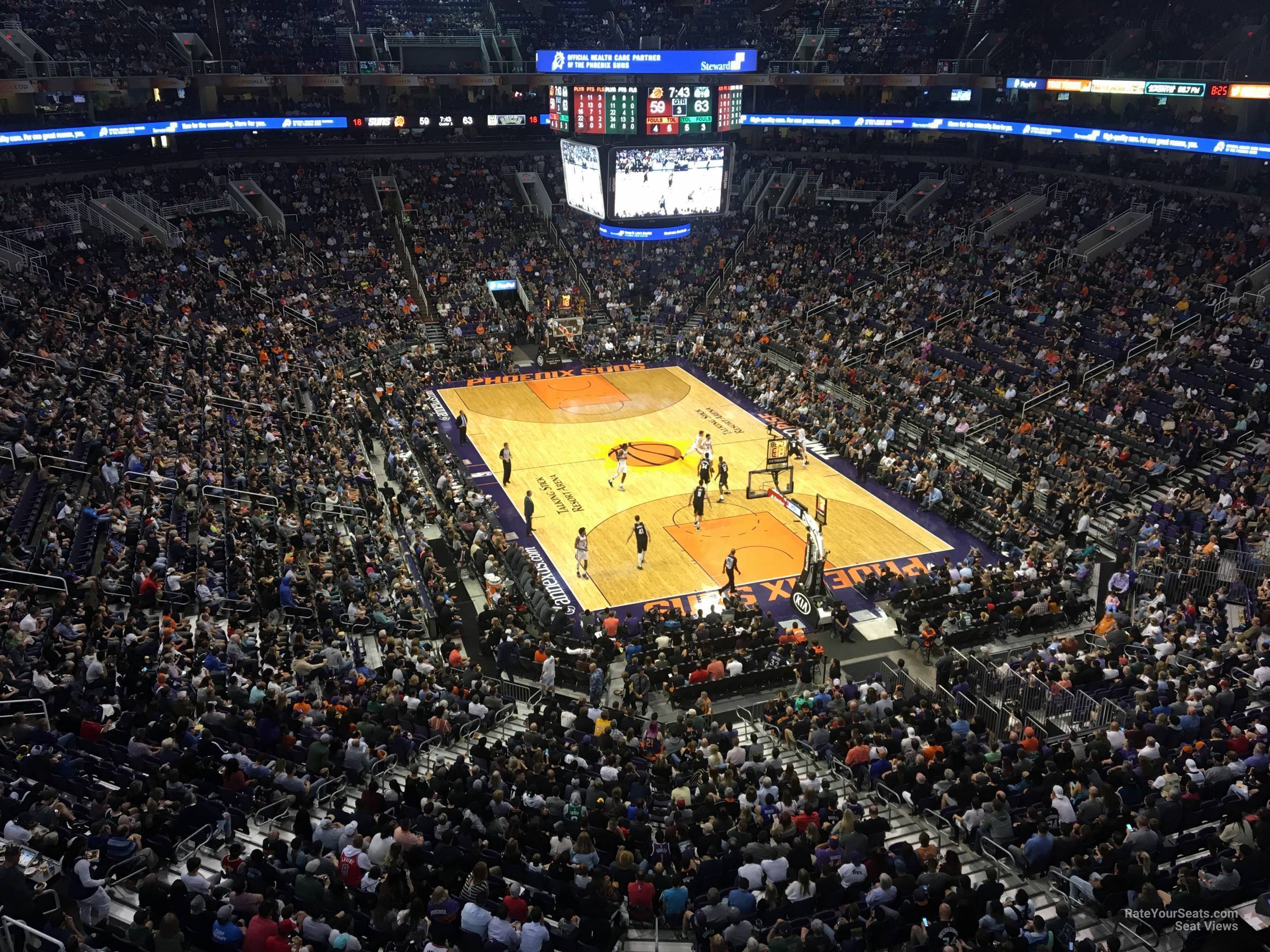 section 230, row 2 seat view  for basketball - phx arena