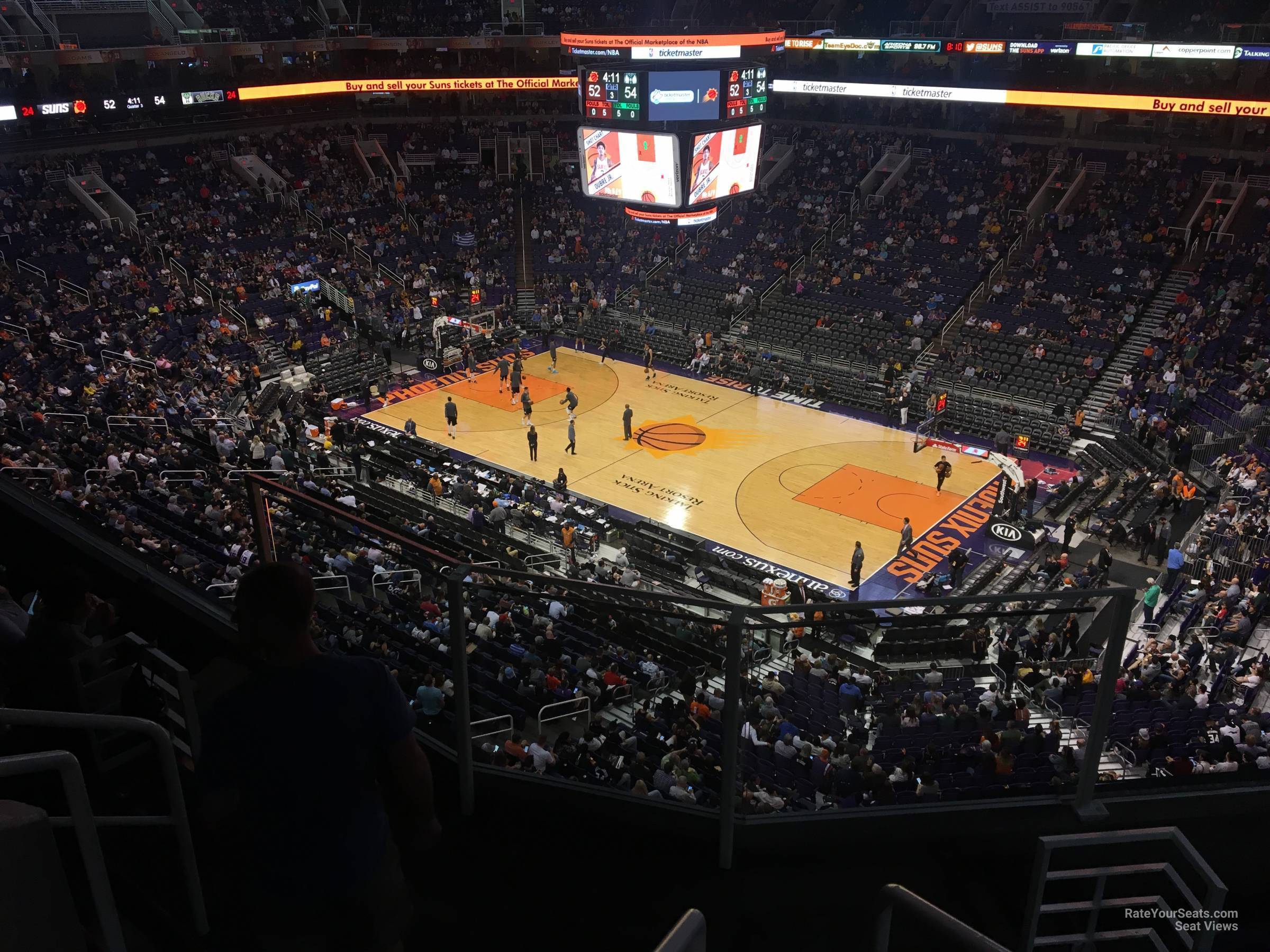 section 232, row 5 seat view  for basketball - phx arena
