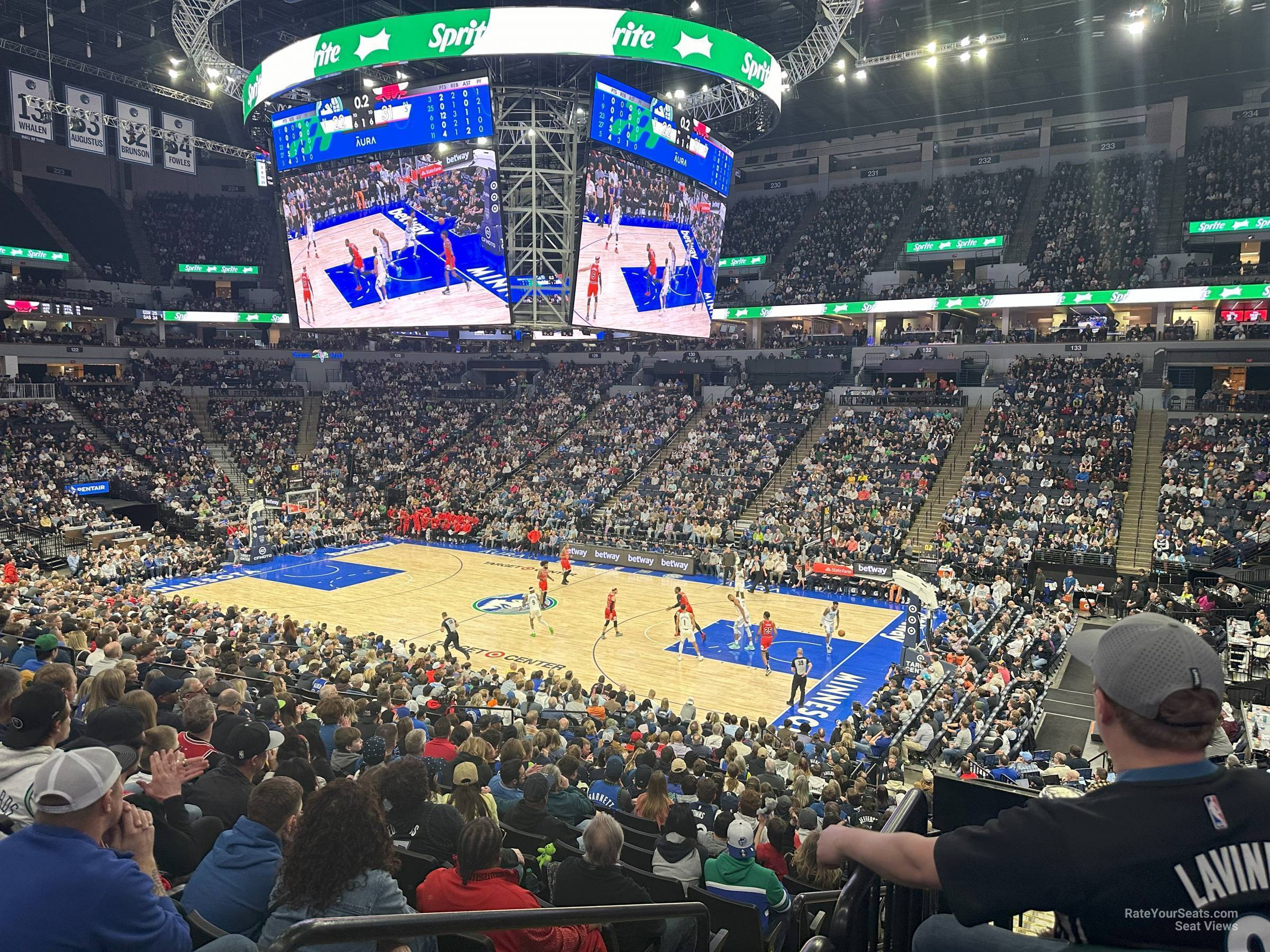 section 109, row t seat view  for basketball - target center