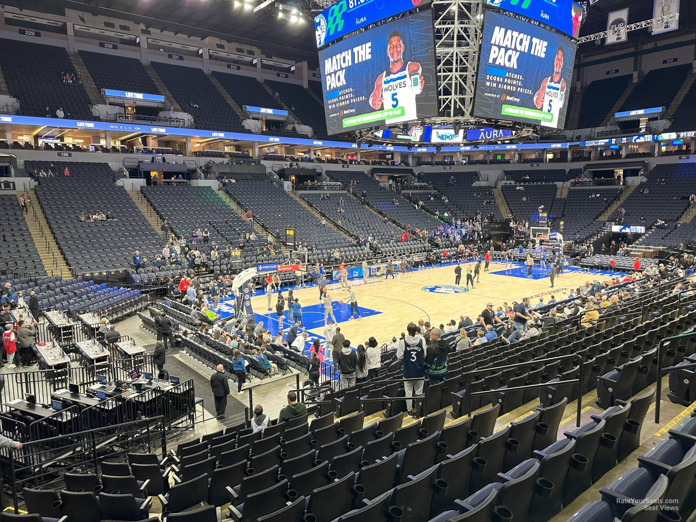 section 116, row n seat view  for basketball - target center