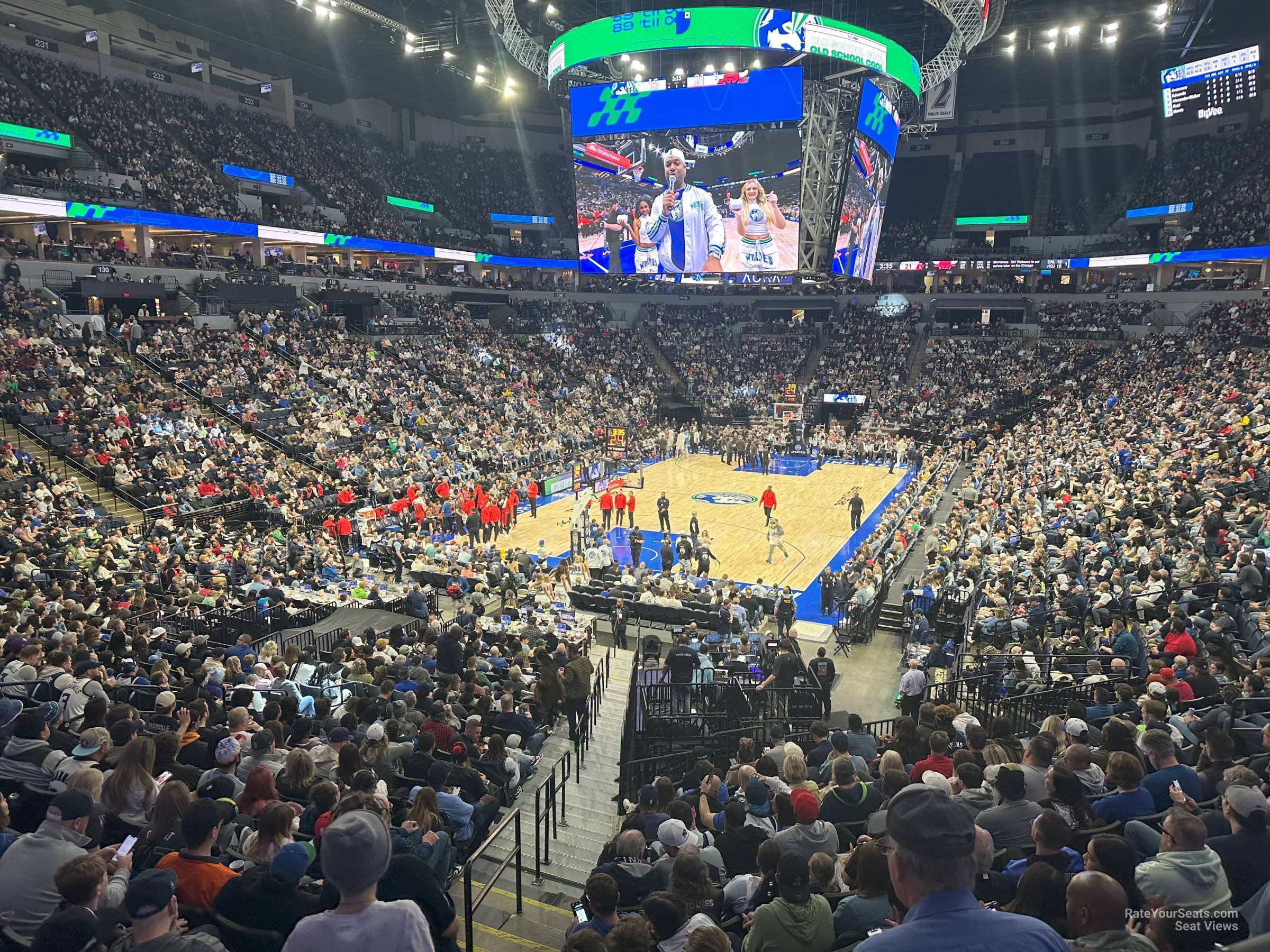 section 118, row t seat view  for basketball - target center