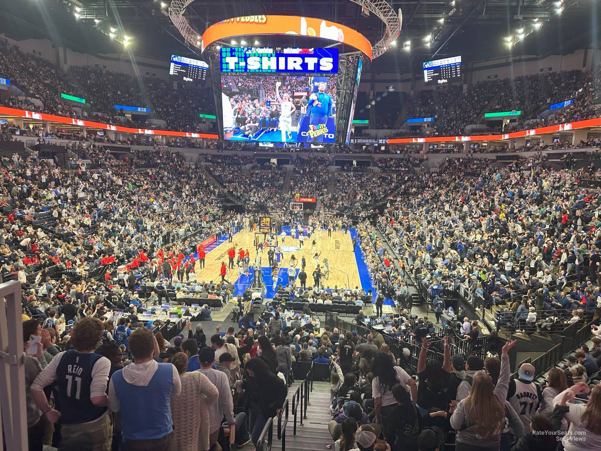 section 120, row t seat view  for basketball - target center