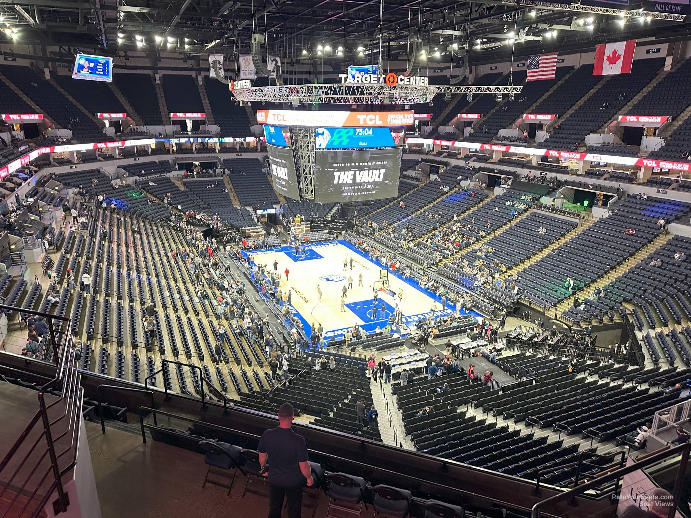 section 224, row j seat view  for basketball - target center