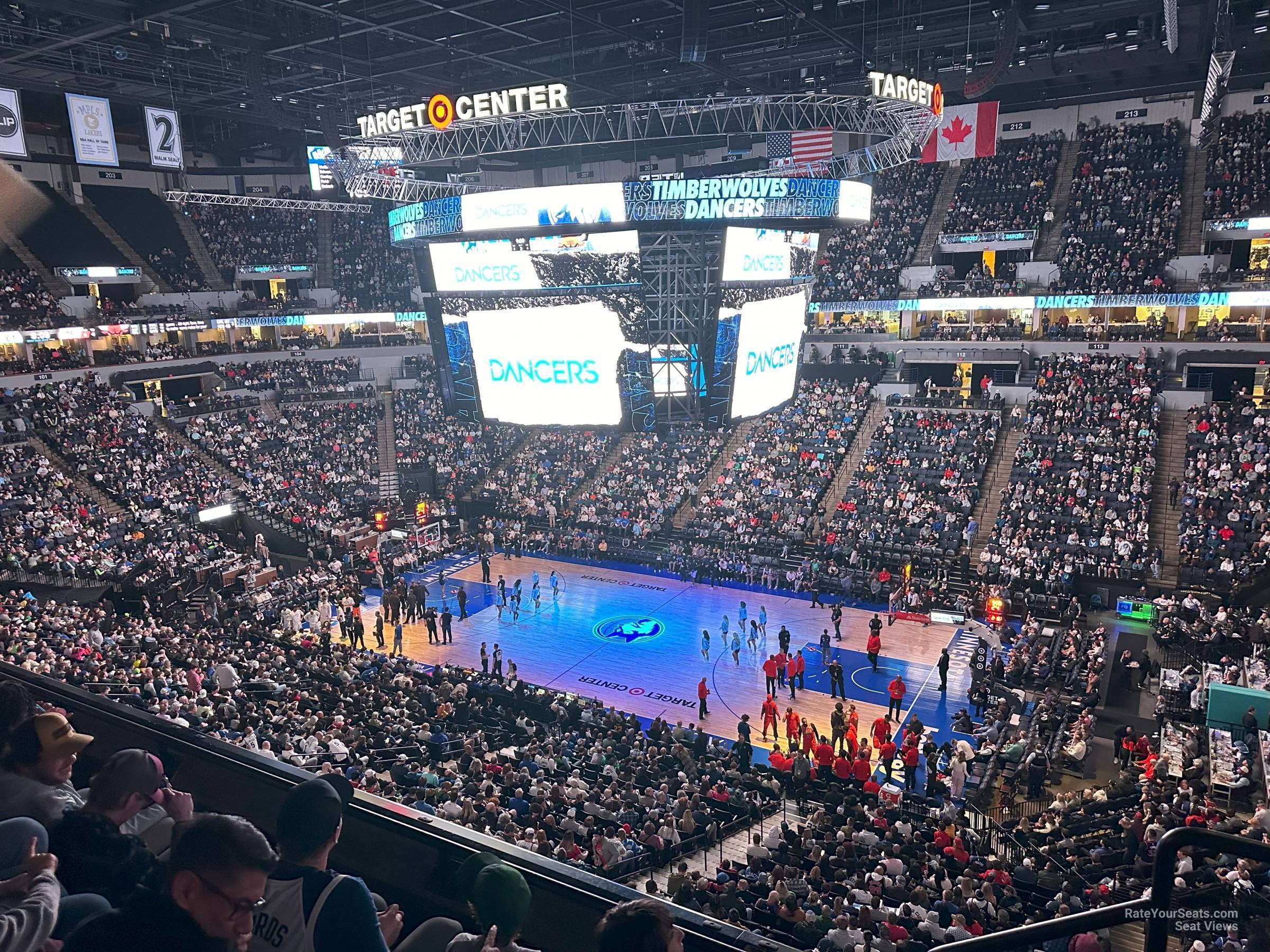 section 229, row c seat view  for basketball - target center